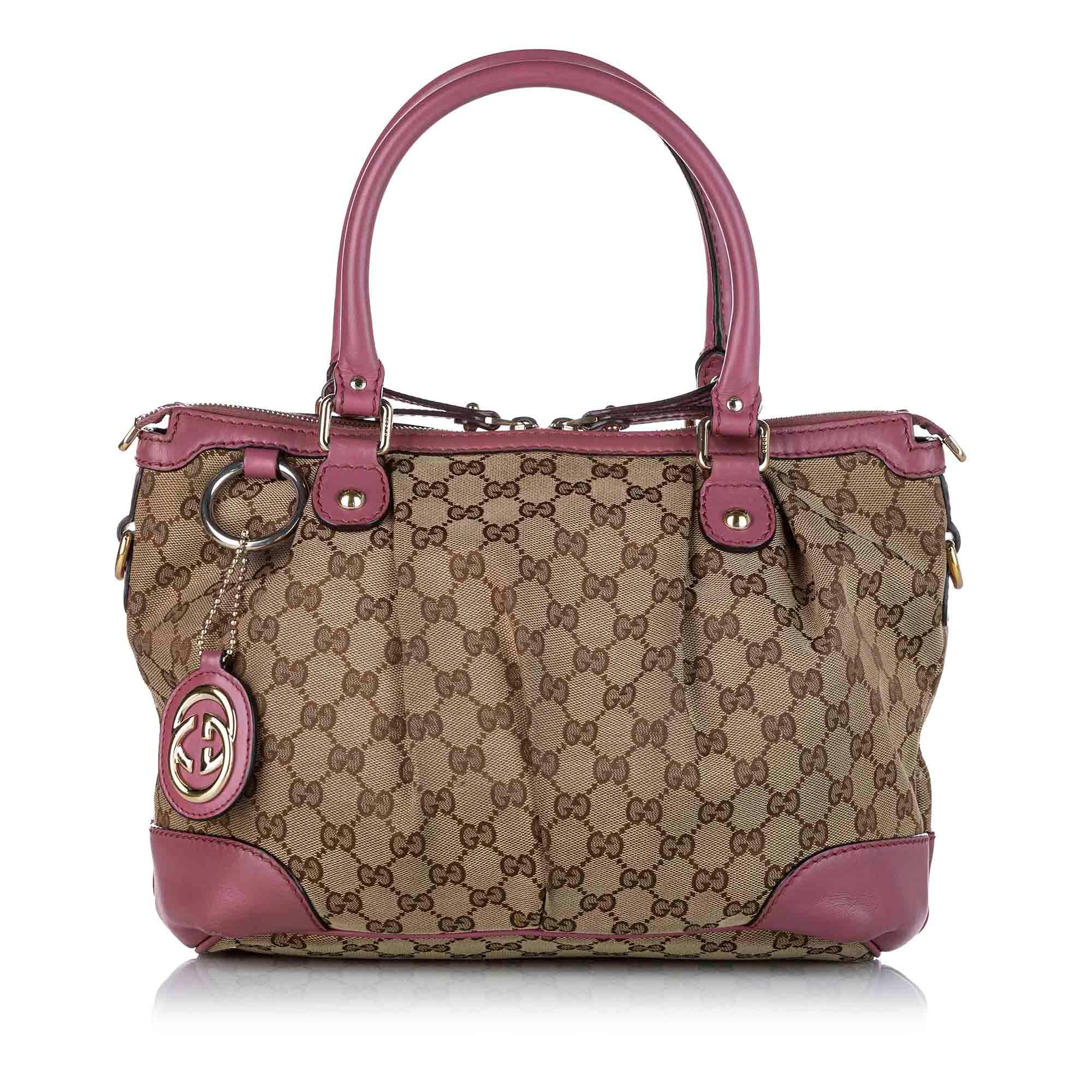 Gucci Gucci Canvas Sukey Satchel (SHG-21085)