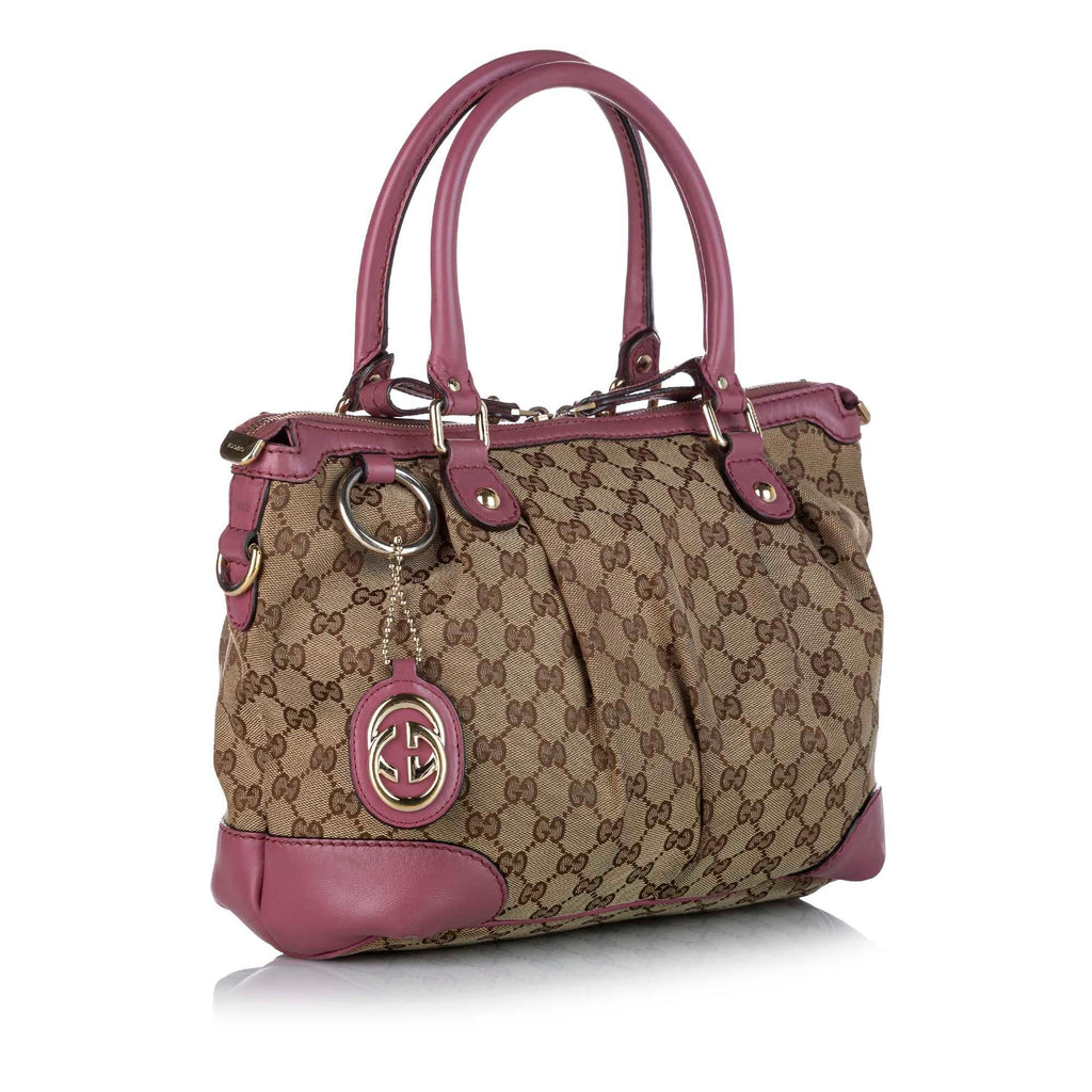Gucci Gucci Canvas Sukey Satchel (SHG-21085)