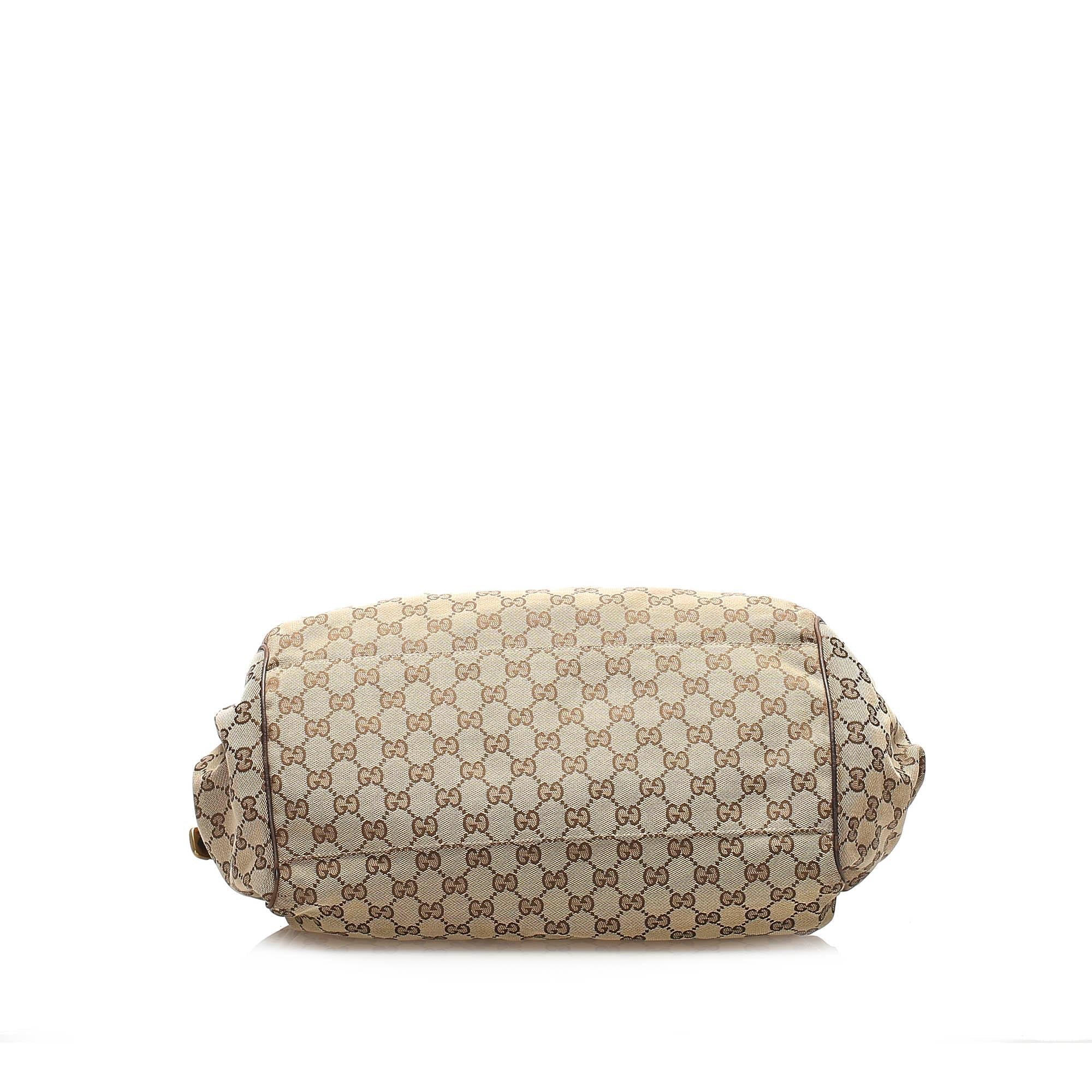 Gucci Gucci Canvas Sukey Satchel (SHG-21880)