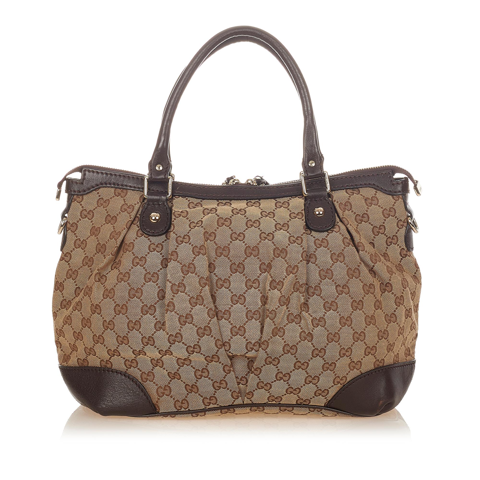 Gucci Gucci Canvas Sukey Satchel (SHG-26009)