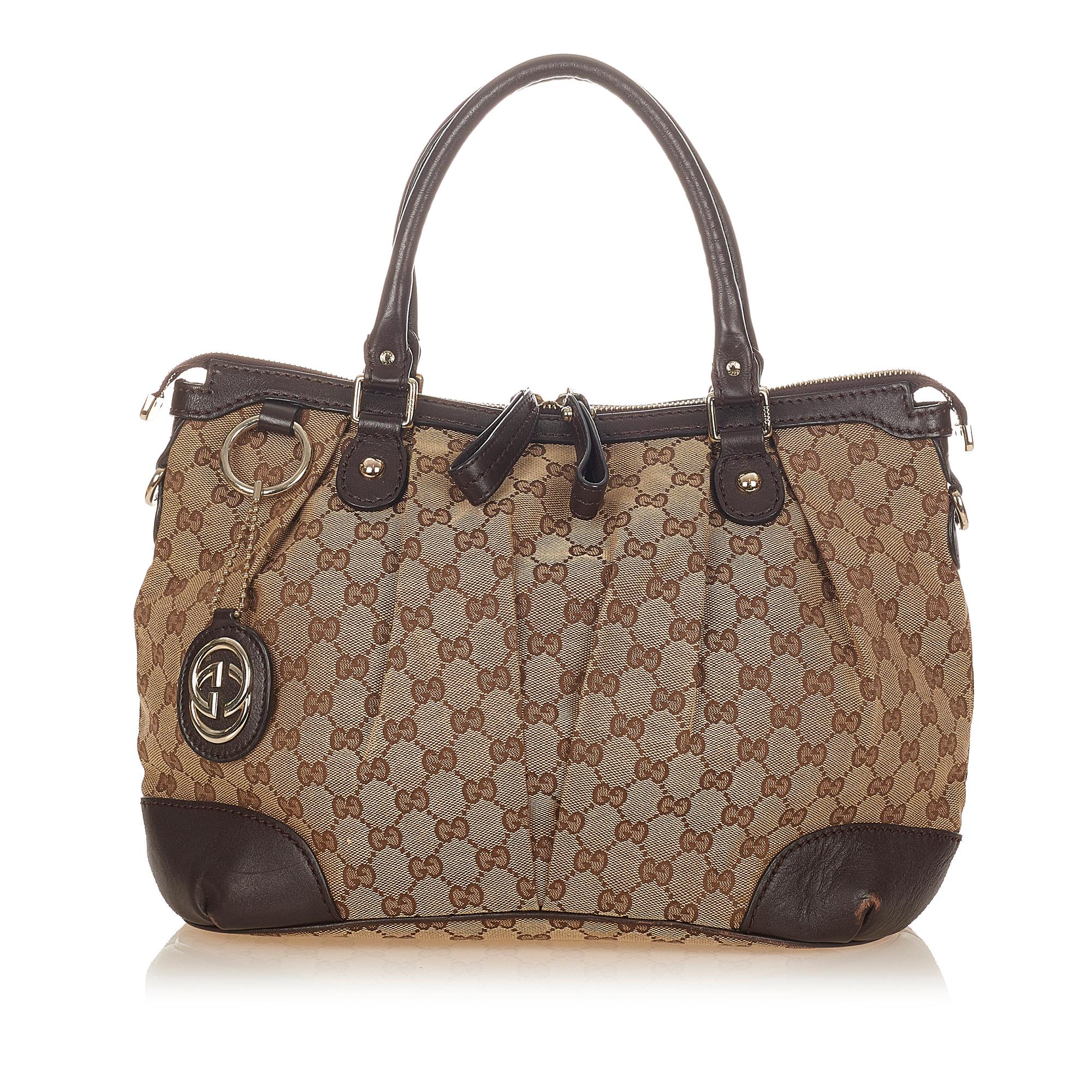 Gucci Gucci Canvas Sukey Satchel (SHG-26009)