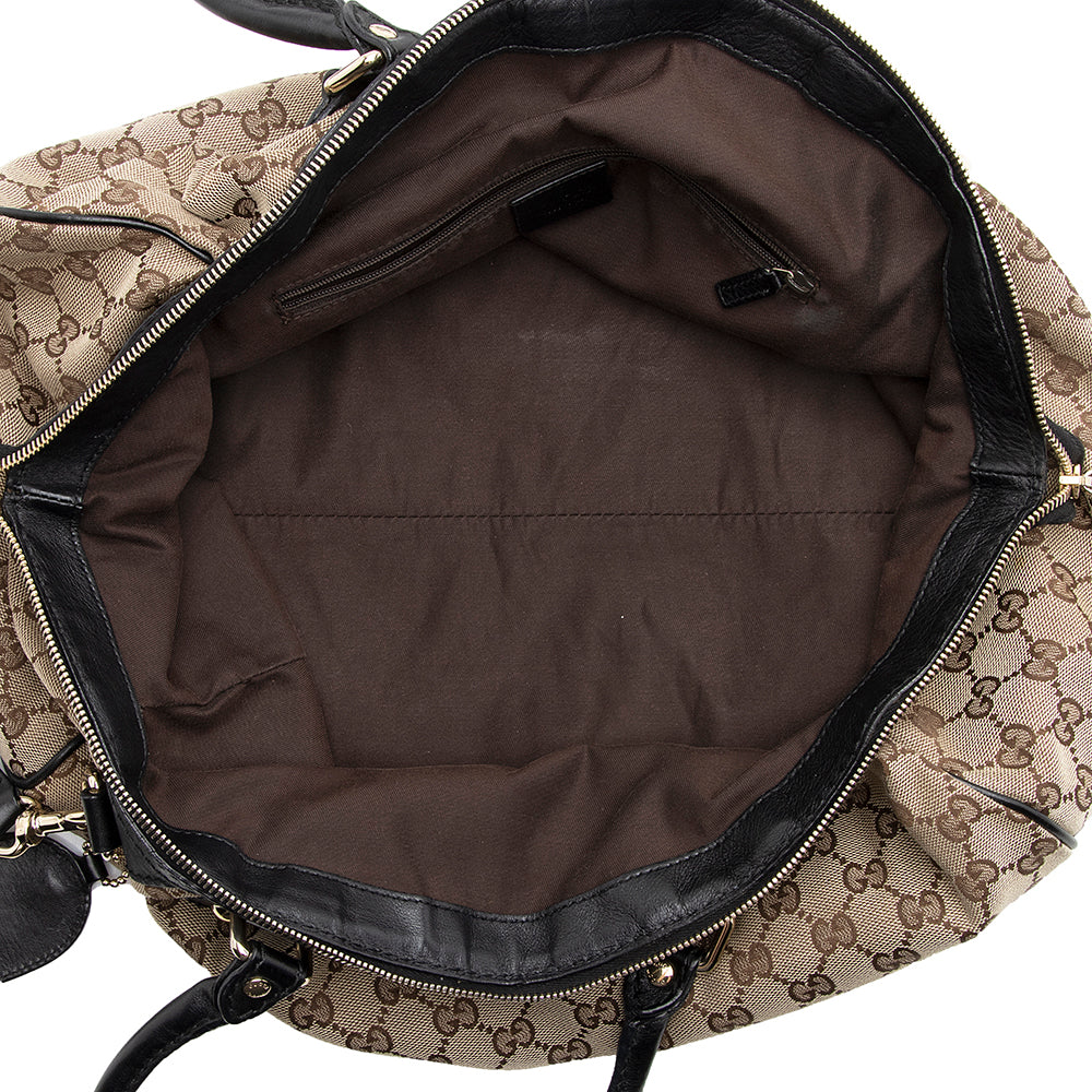 Gucci Gucci Canvas Sukey Satchel (SHF-18200)