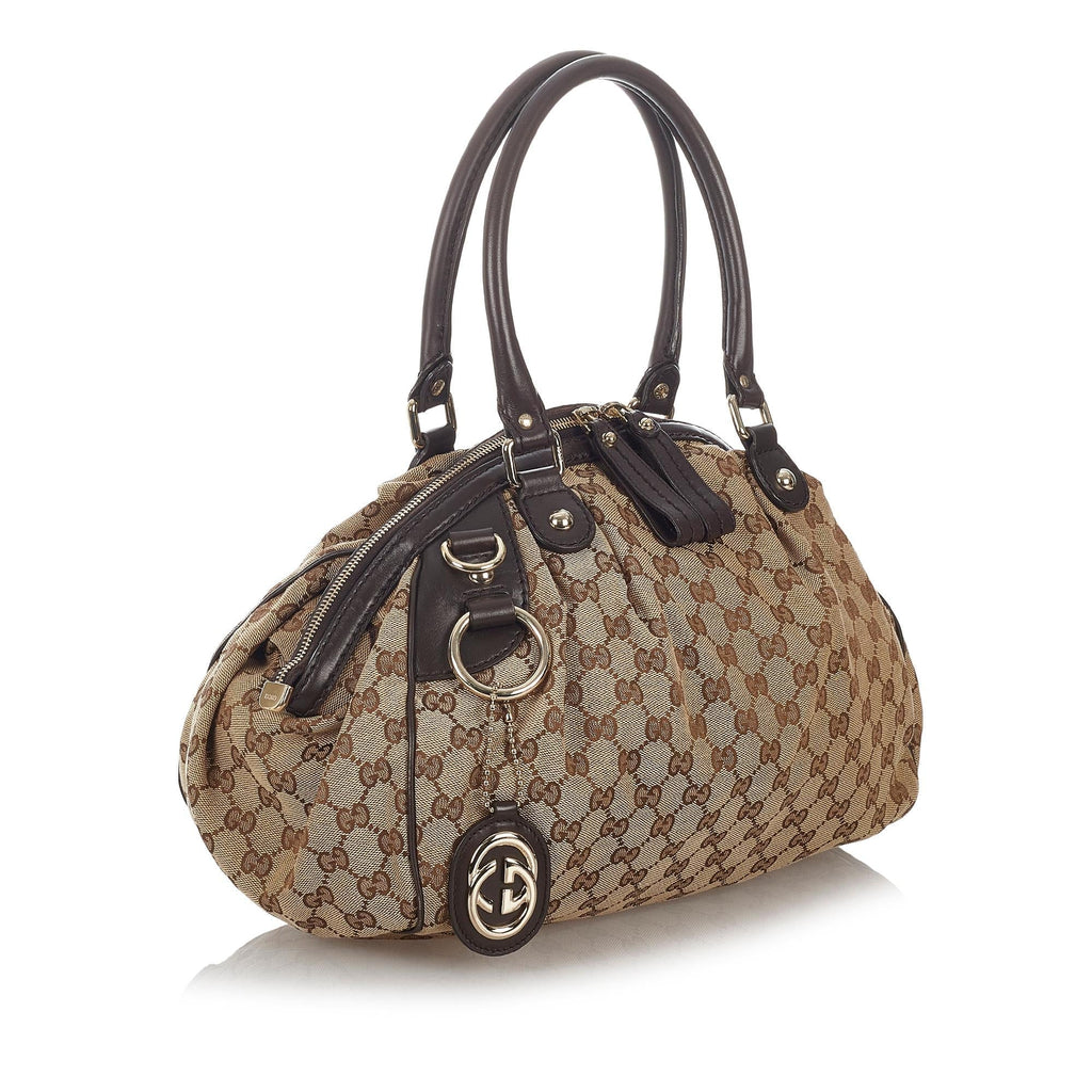 Gucci Gucci Canvas Sukey Satchel (SHG-26724)