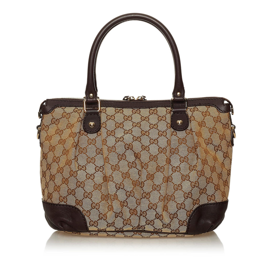 Gucci Gucci Canvas Sukey Satchel (SHG-28555)