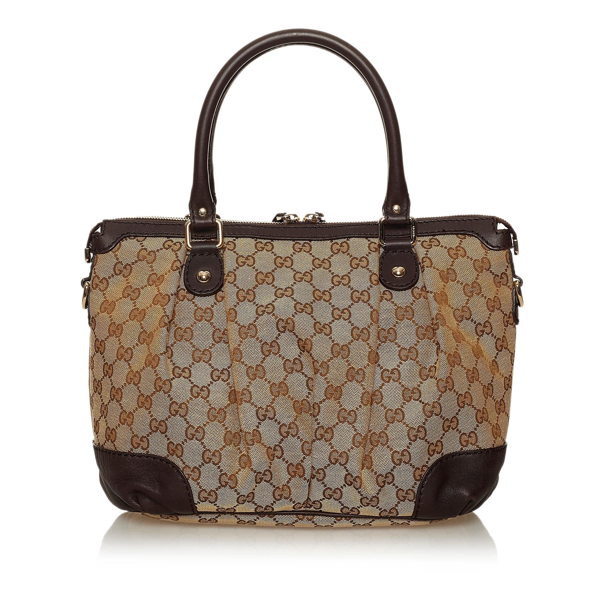Gucci Gucci Canvas Sukey Satchel (SHG-28555)