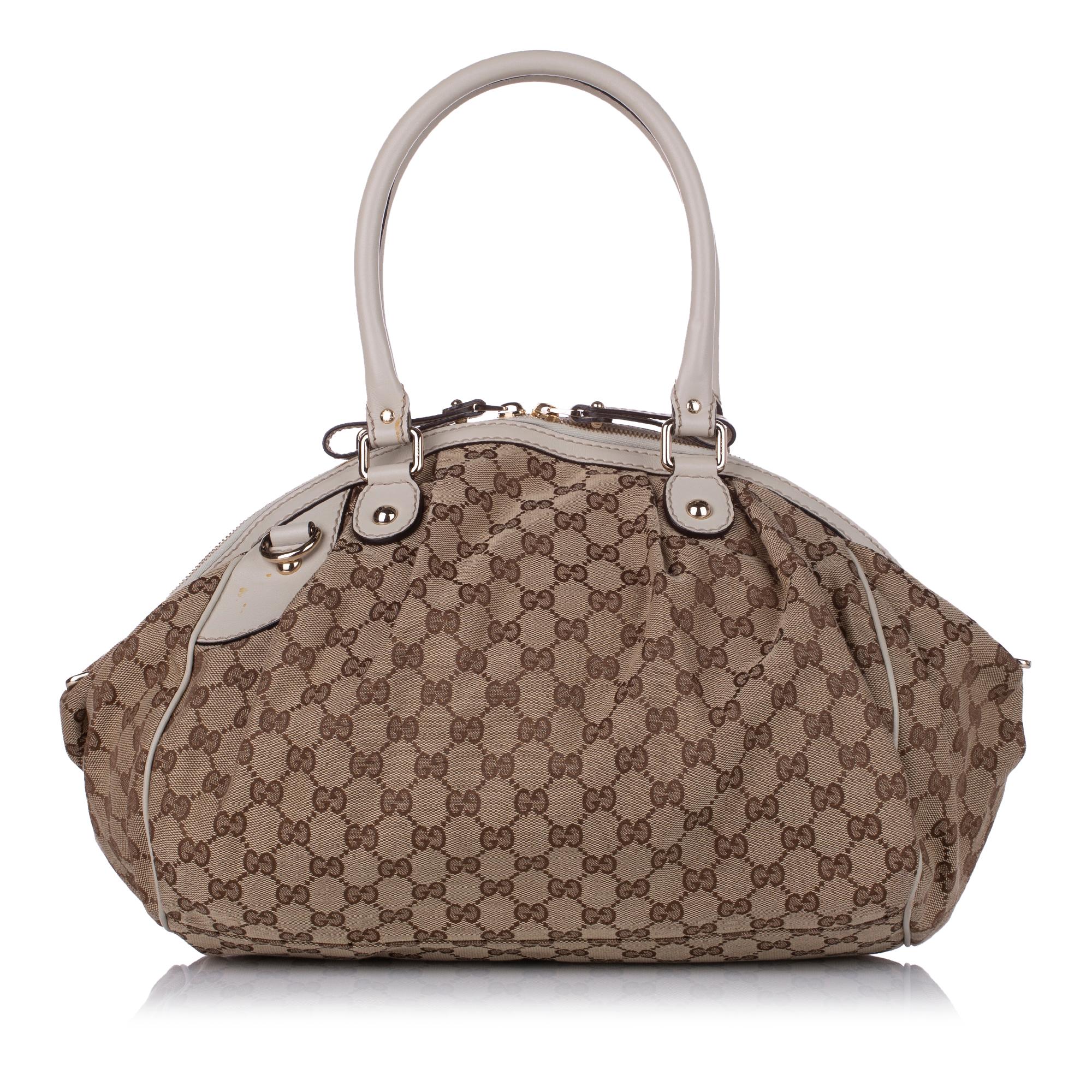 Gucci Gucci Canvas Sukey Satchel (SHG-29098)