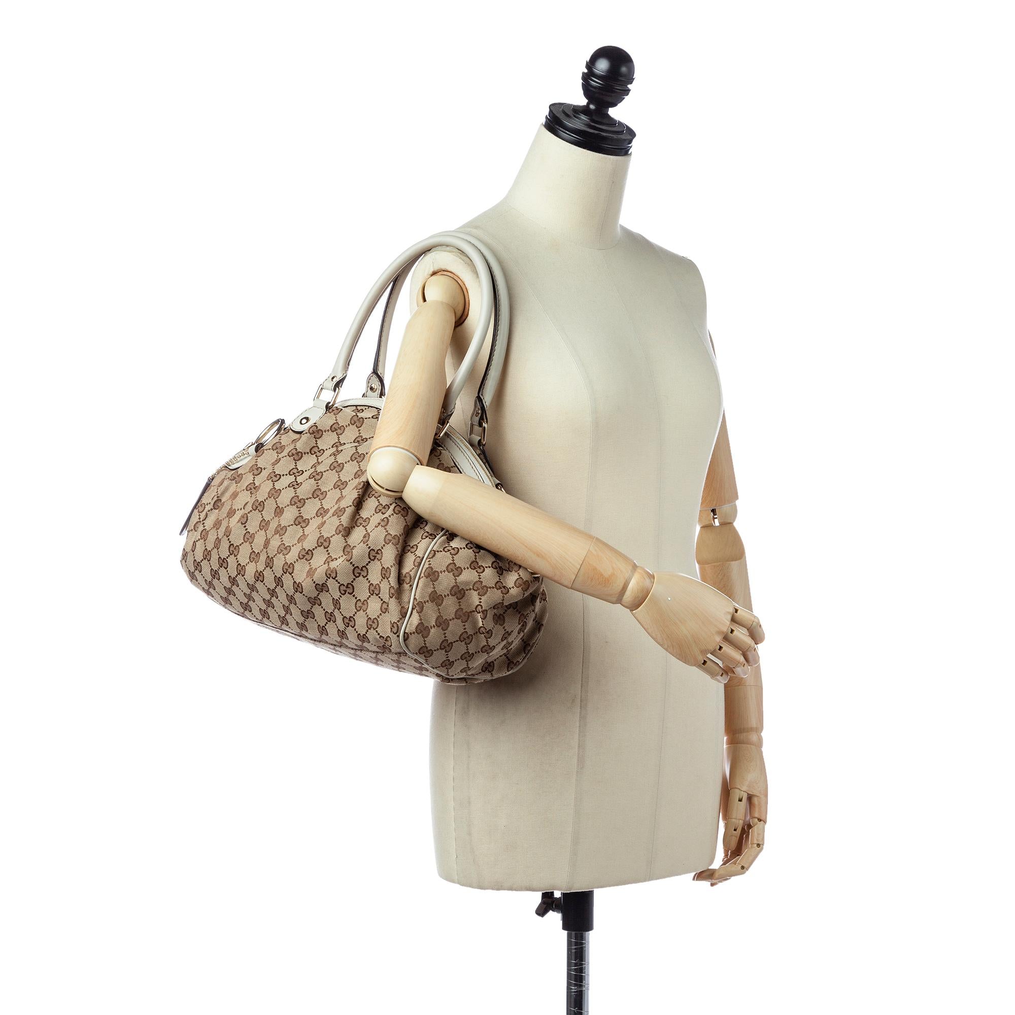Gucci Gucci Canvas Sukey Satchel (SHG-29098)