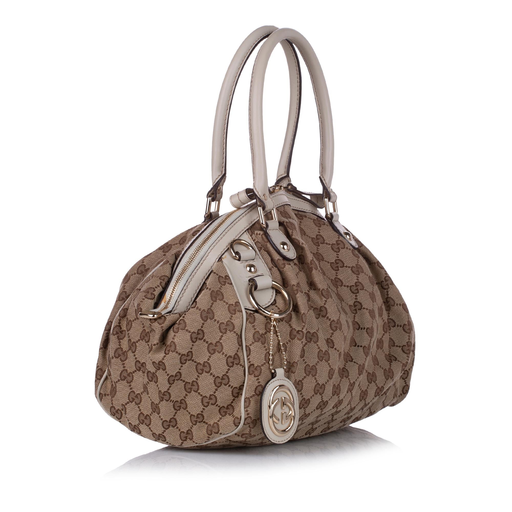 Gucci Gucci Canvas Sukey Satchel (SHG-29098)