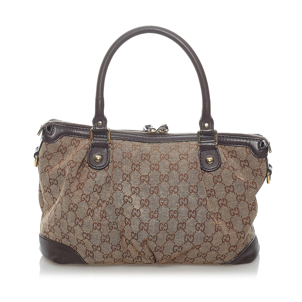 Gucci Gucci Canvas Sukey Satchel (SHG-30436)