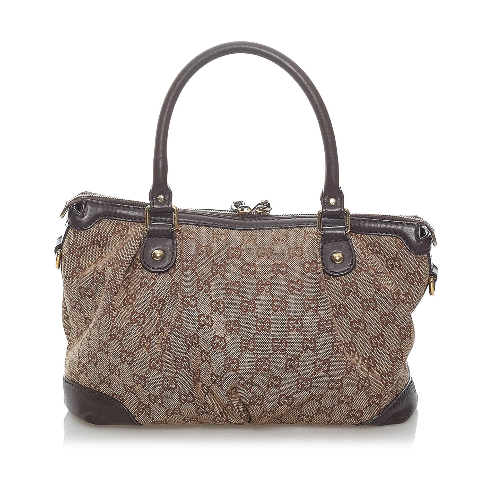 Gucci Gucci Canvas Sukey Satchel (SHG-30436)