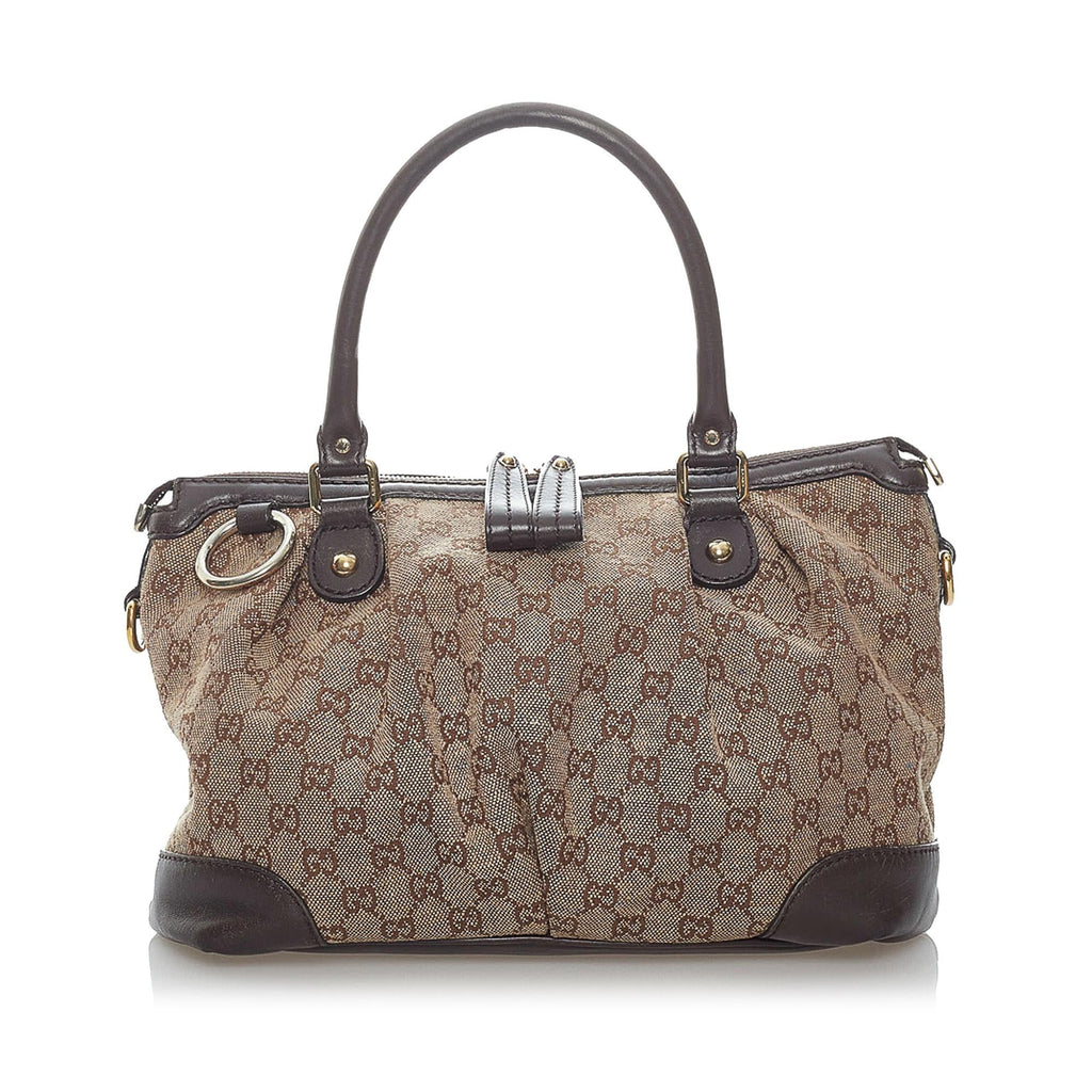 Gucci Gucci Canvas Sukey Satchel (SHG-30436)