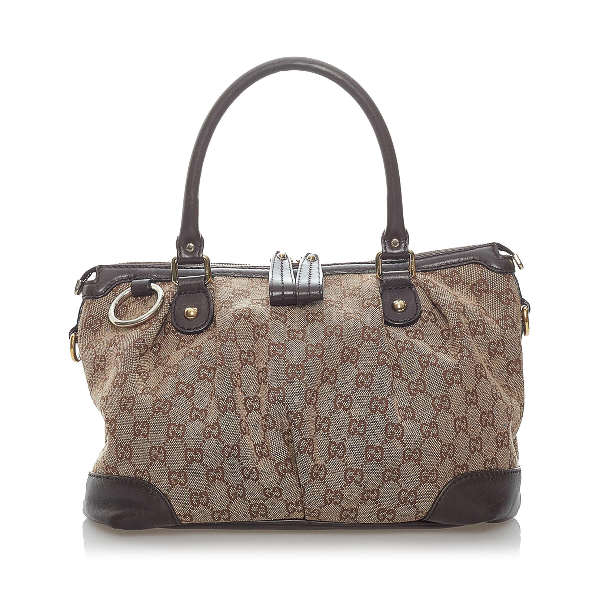 Gucci Gucci Canvas Sukey Satchel (SHG-30436)