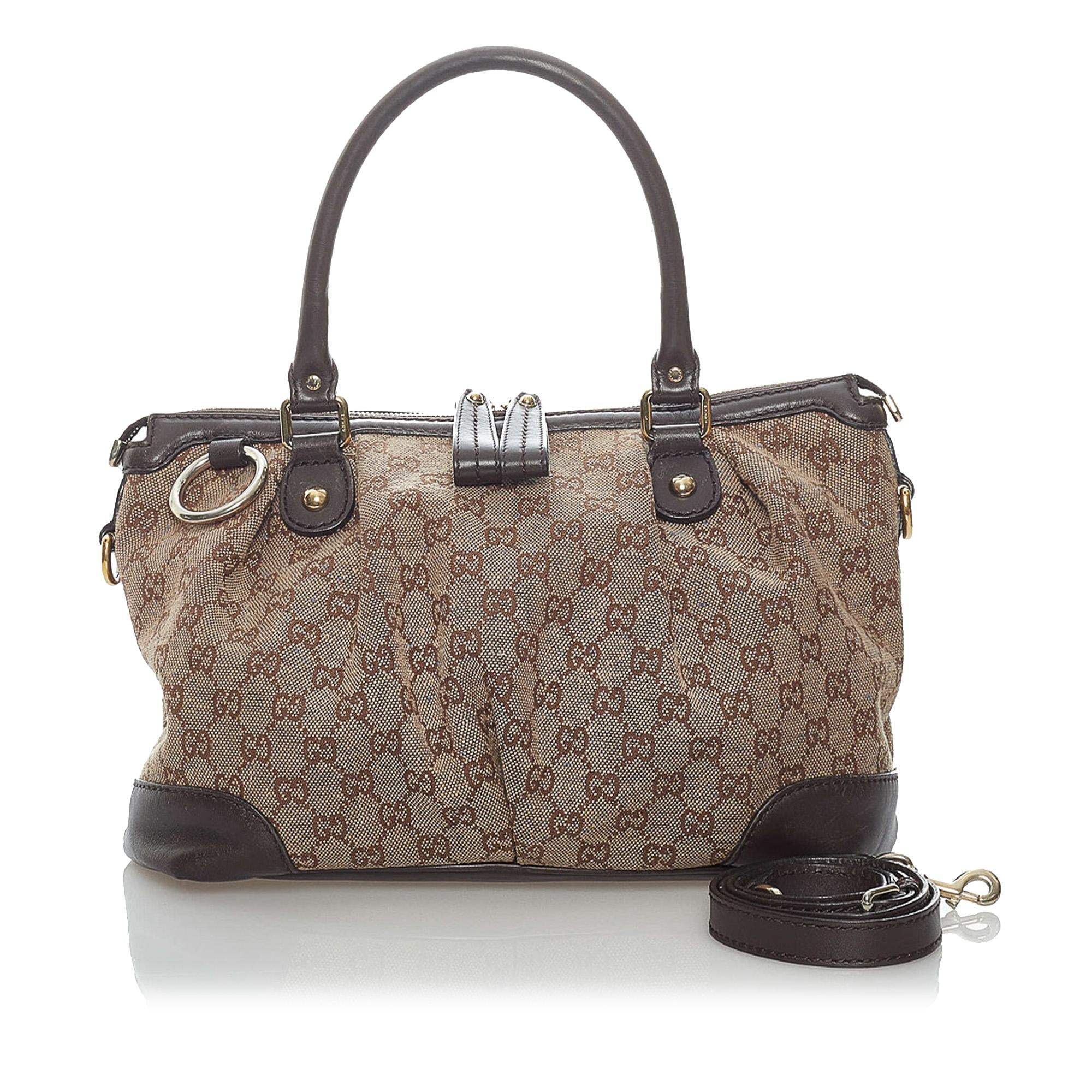 Gucci Gucci Canvas Sukey Satchel (SHG-30436)