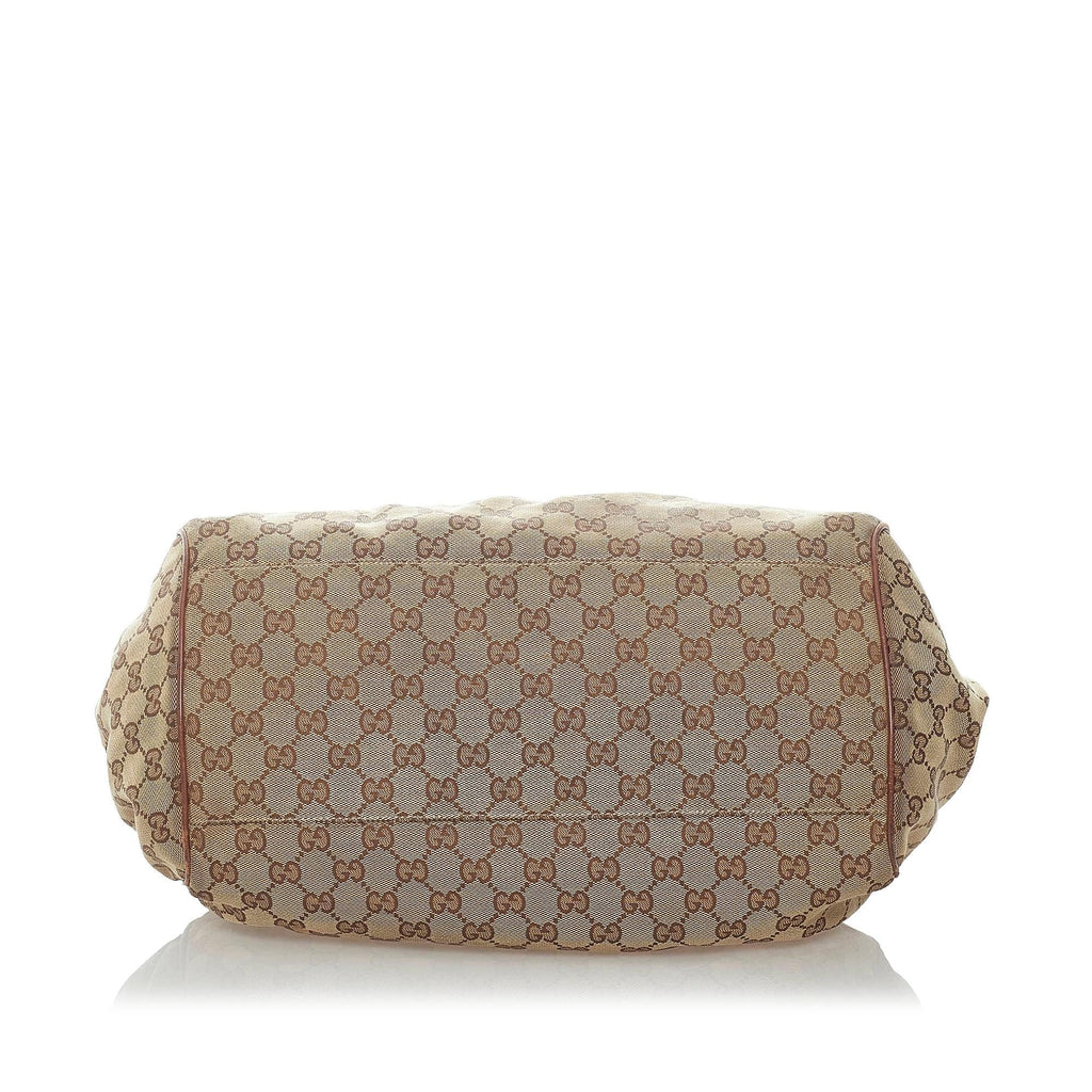 Gucci Gucci Canvas Sukey Satchel (SHG-32301)