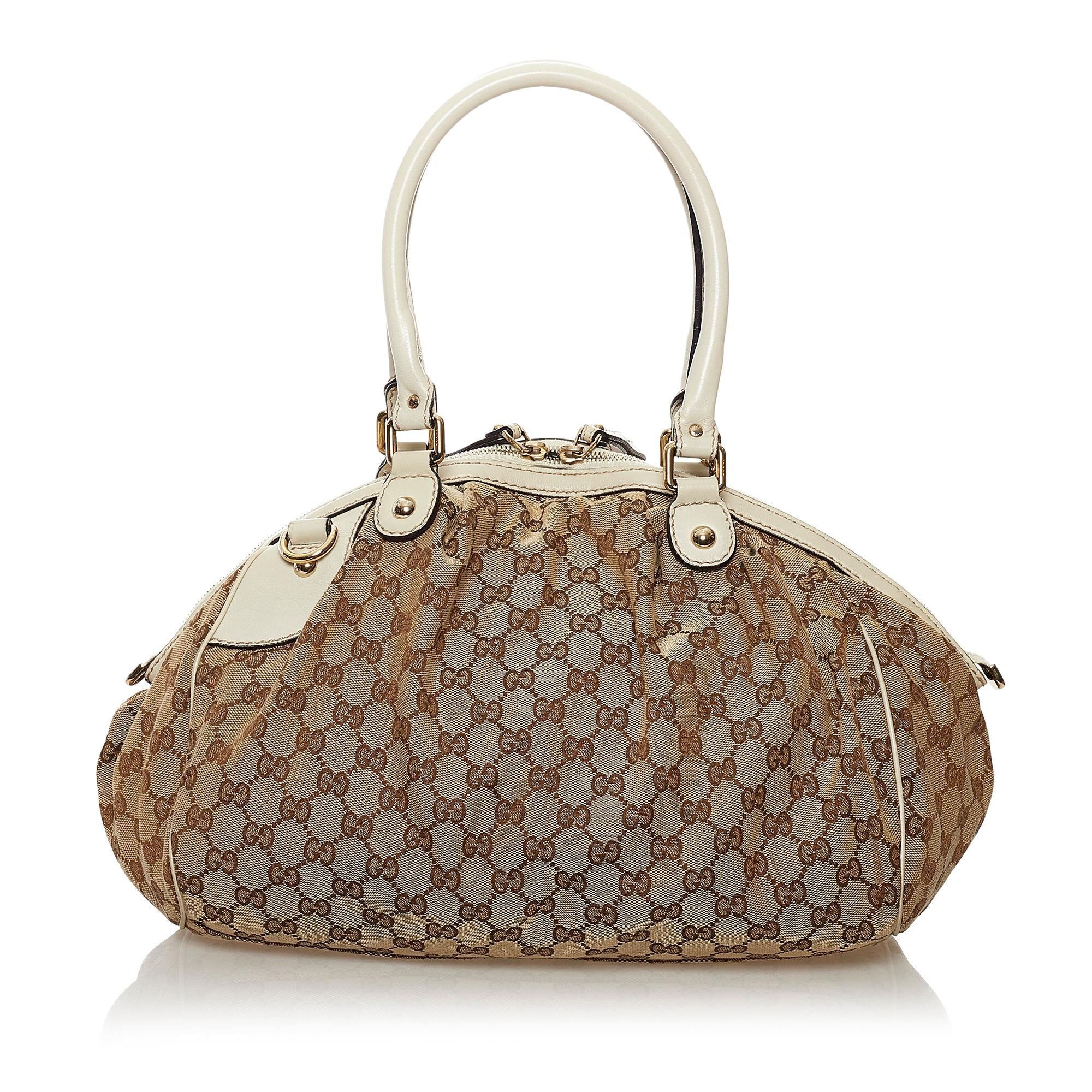 Gucci Gucci Canvas Sukey Satchel (SHG-32634)