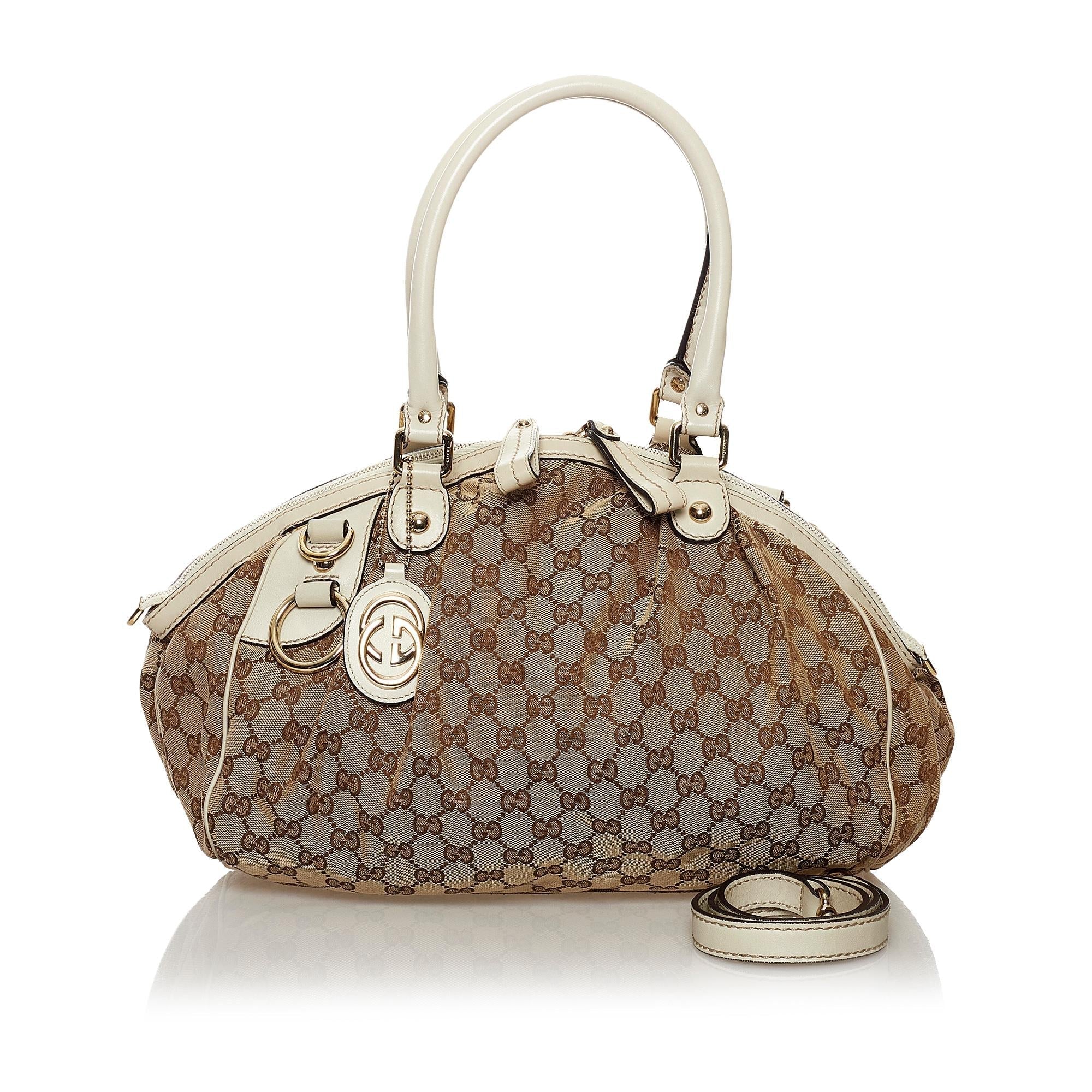 Gucci Gucci Canvas Sukey Satchel (SHG-32634)