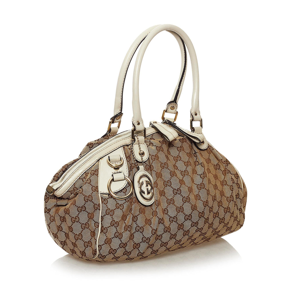 Gucci Gucci Canvas Sukey Satchel (SHG-32634)