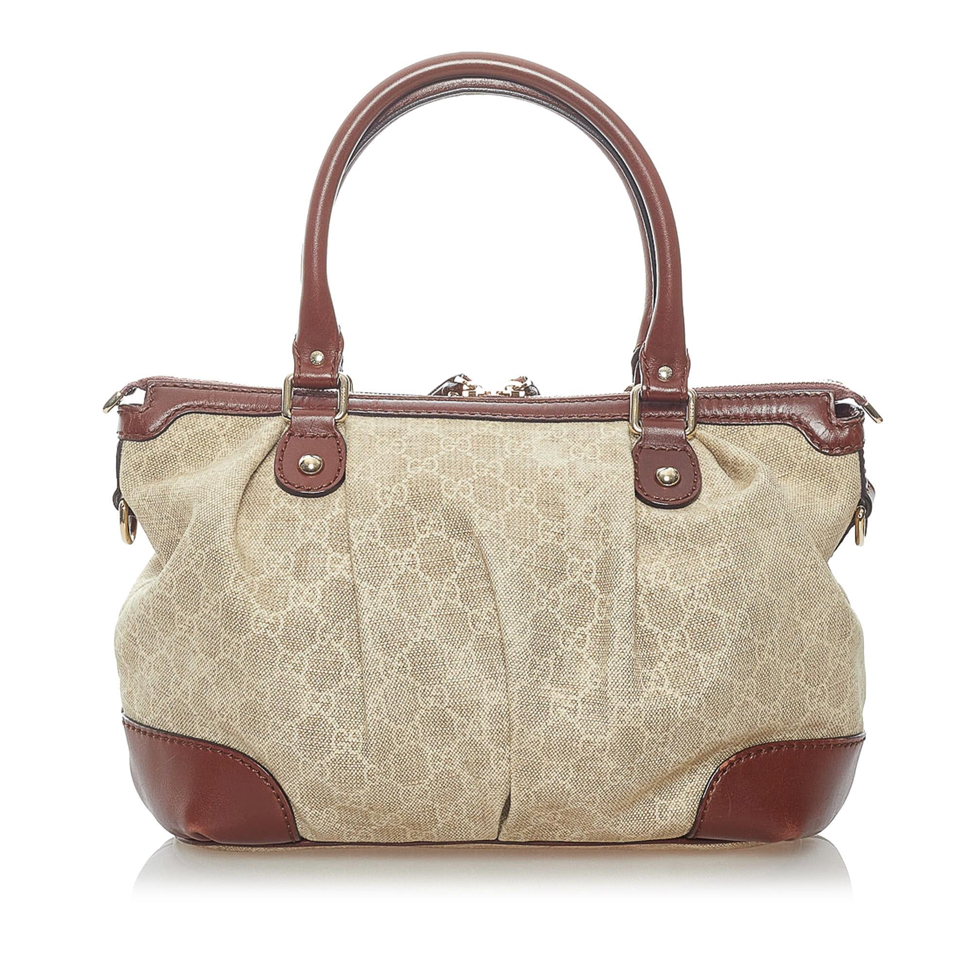 Gucci Gucci Canvas Sukey Satchel (SHG-32672)
