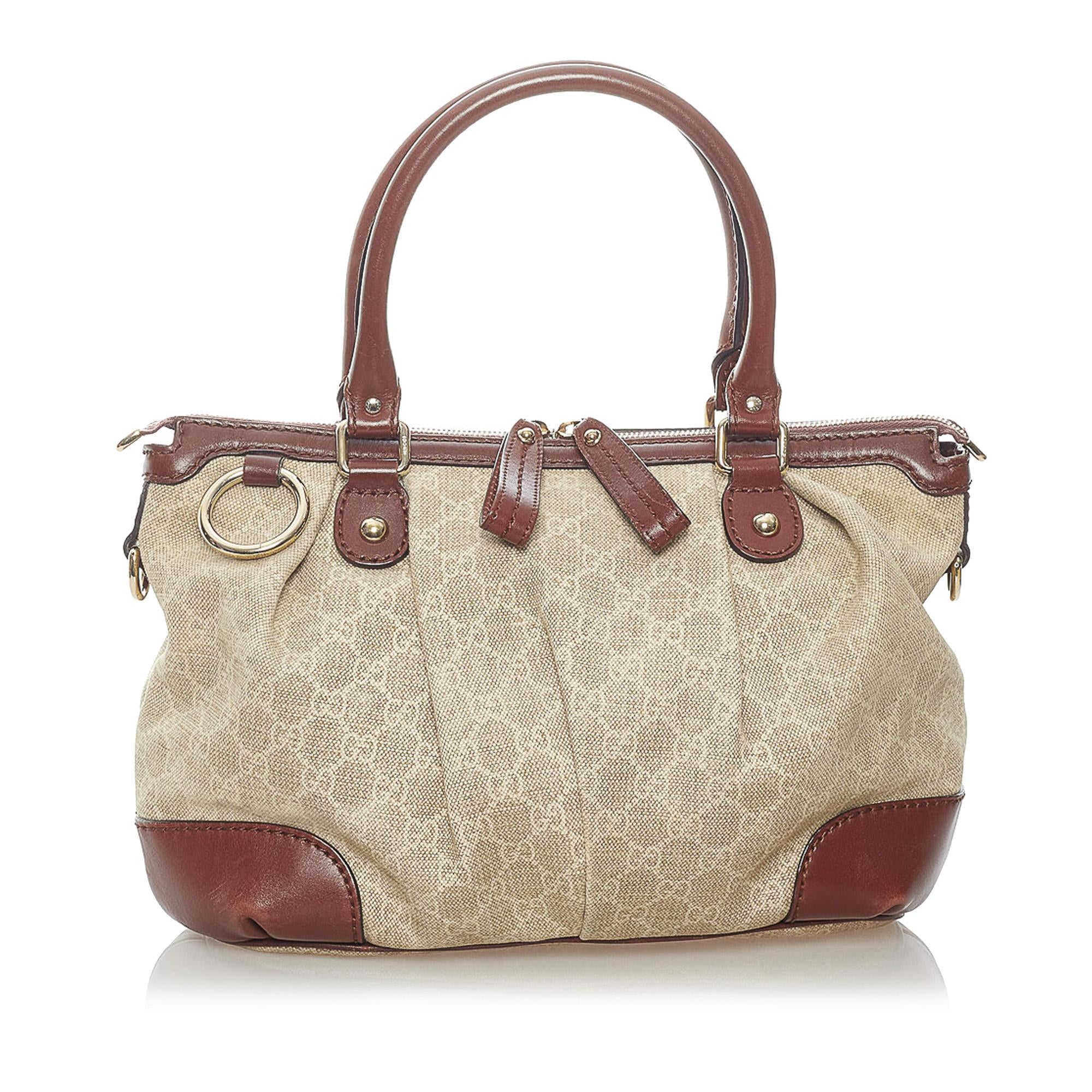 Gucci Gucci Canvas Sukey Satchel (SHG-32672)