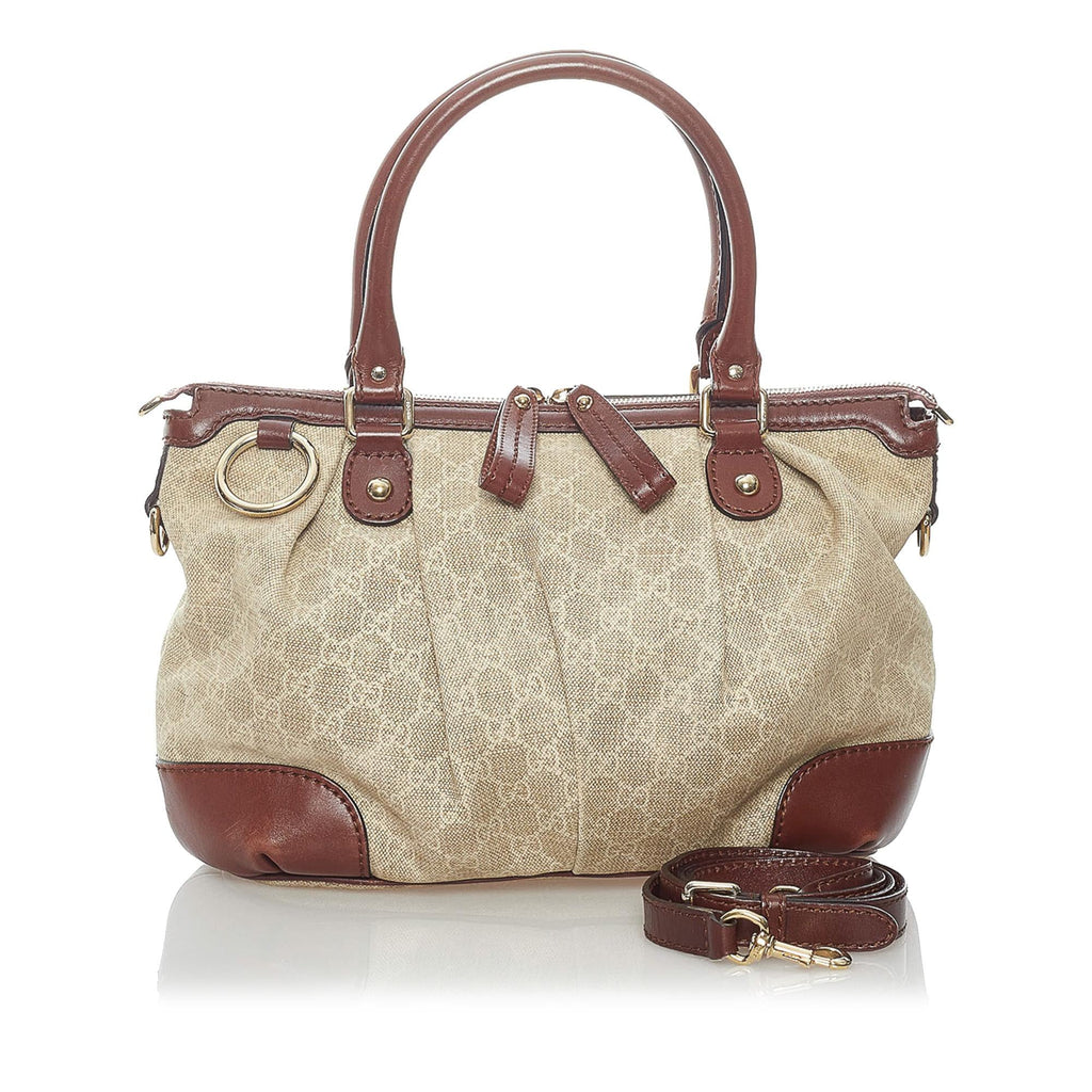 Gucci Gucci Canvas Sukey Satchel (SHG-32672)
