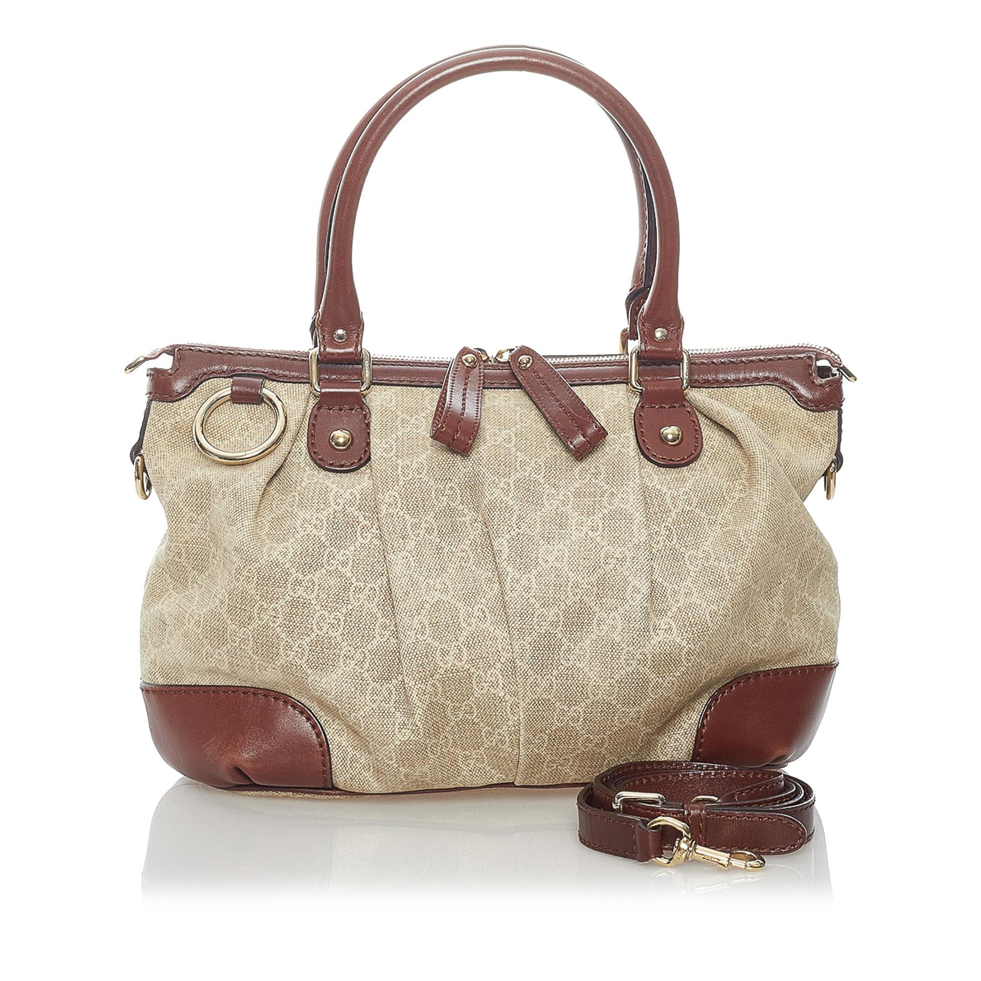Gucci Gucci Canvas Sukey Satchel (SHG-32672)
