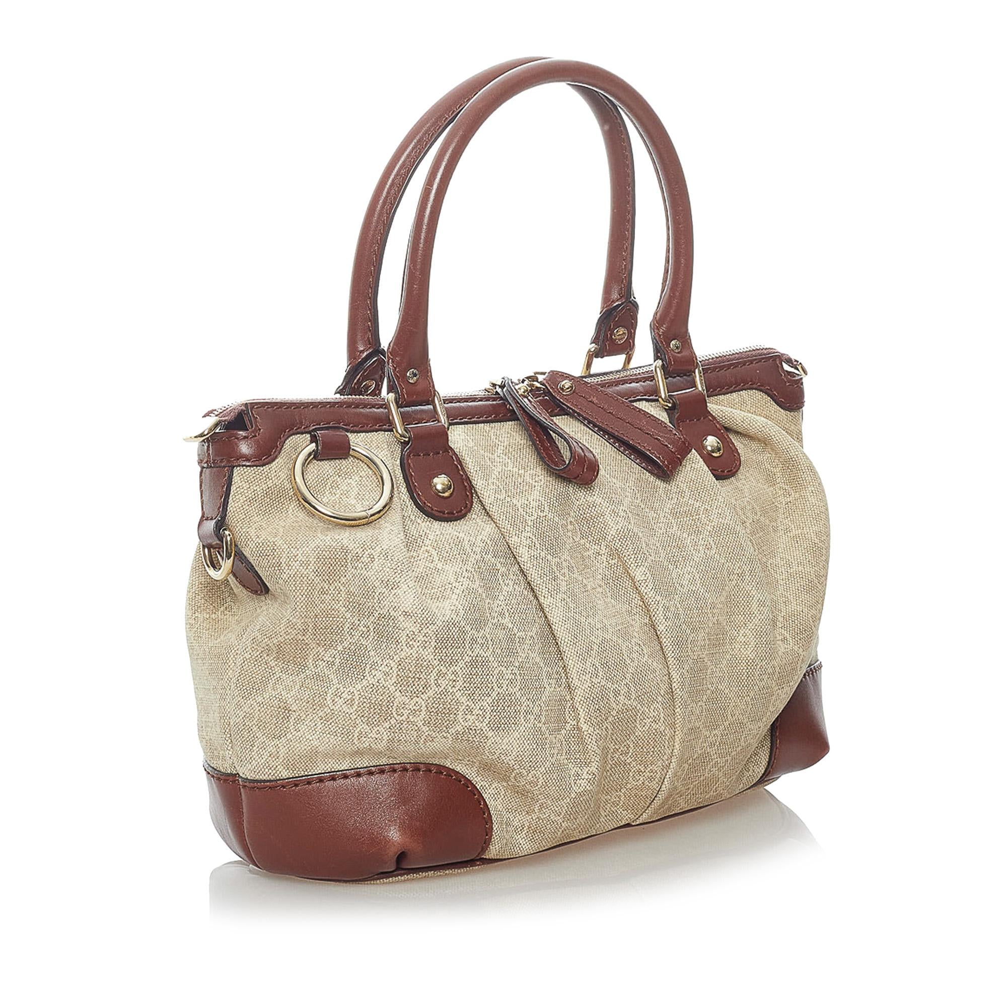 Gucci Gucci Canvas Sukey Satchel (SHG-32672)
