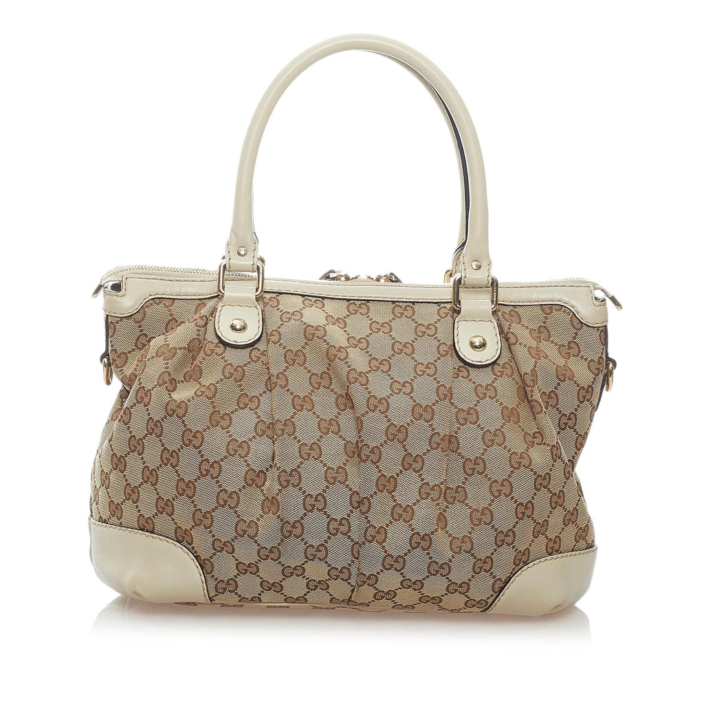Gucci Gucci Canvas Sukey Satchel (SHG-33280)