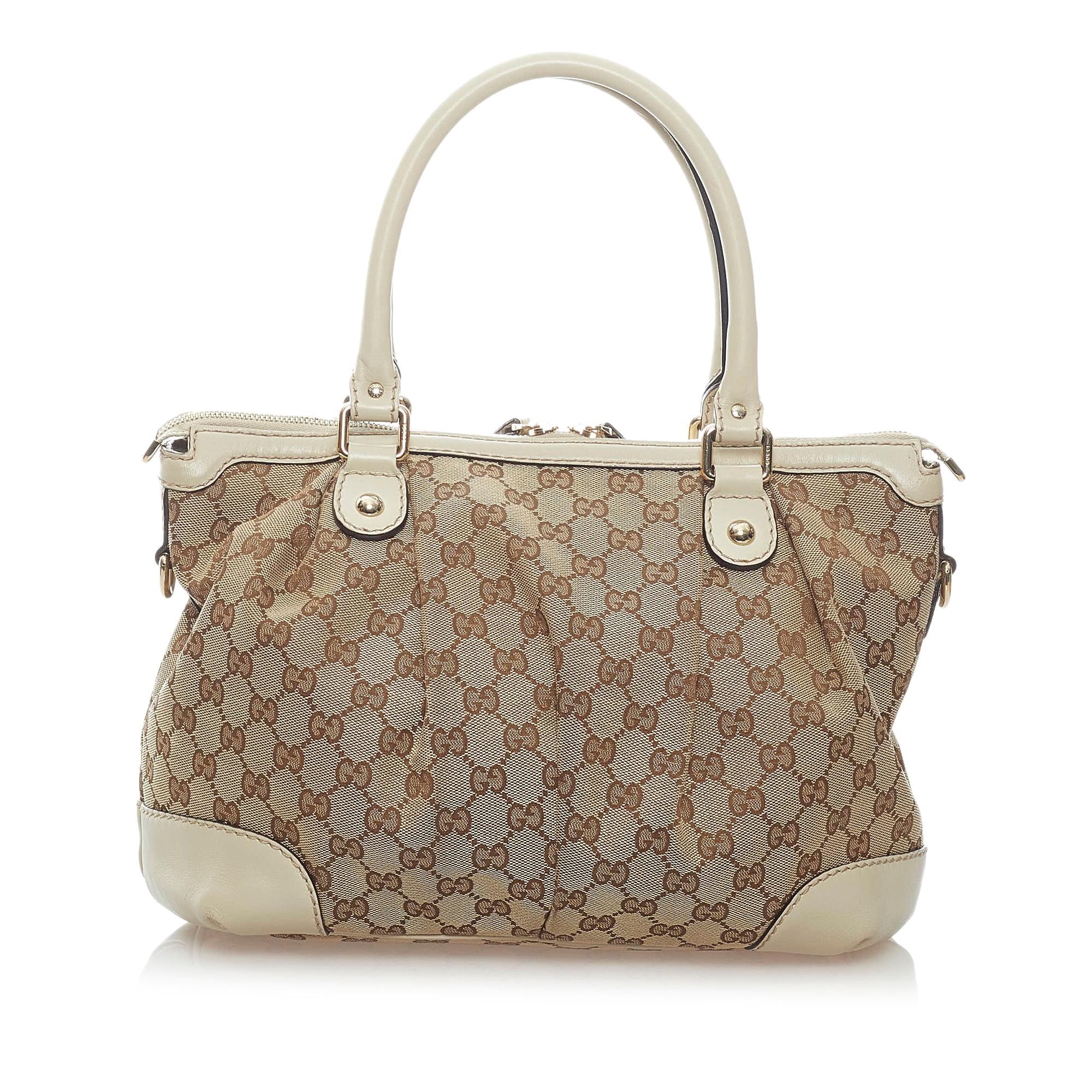 Gucci Gucci Canvas Sukey Satchel (SHG-33280)