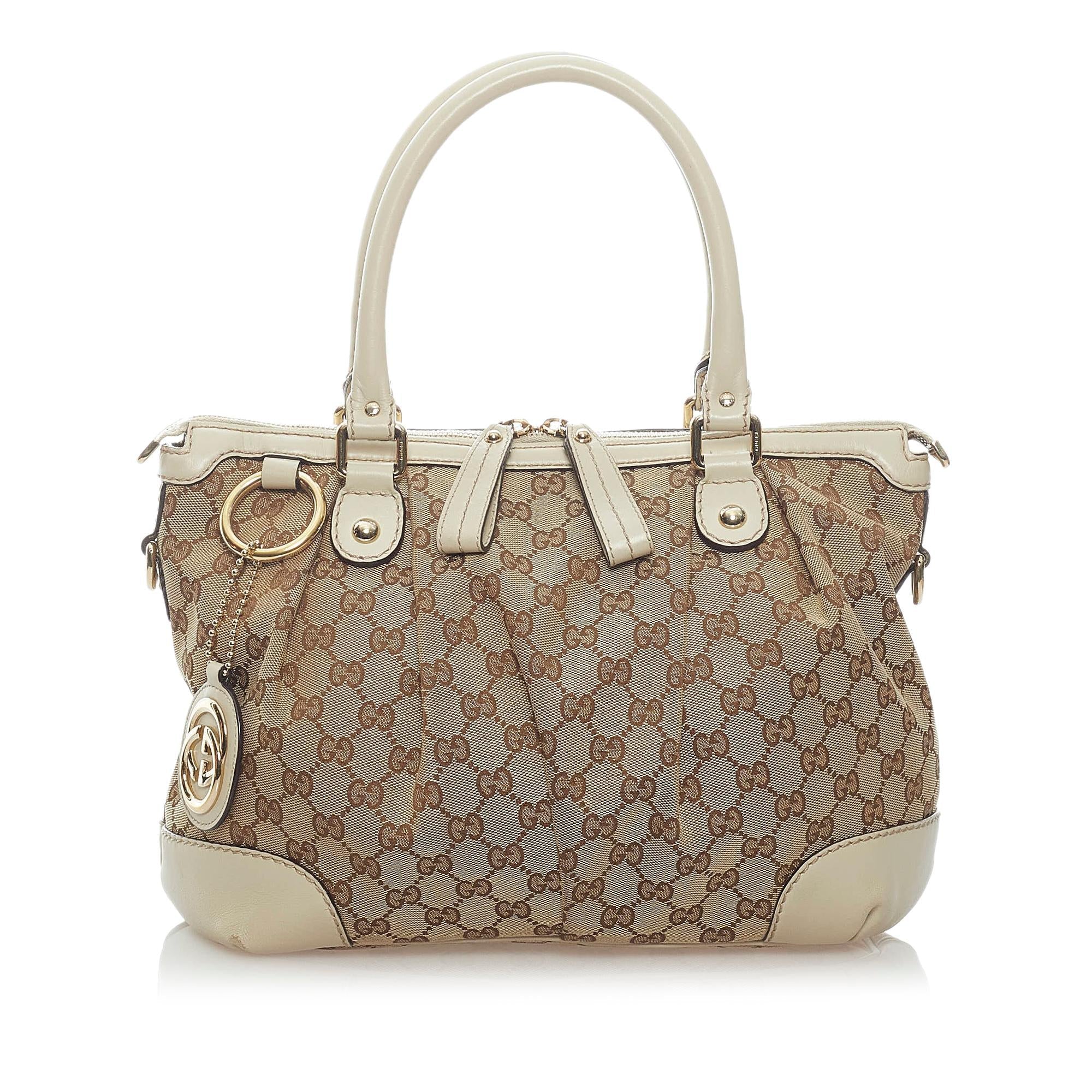 Gucci Gucci Canvas Sukey Satchel (SHG-33280)