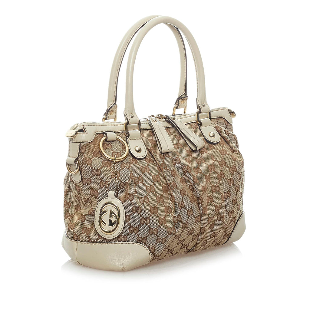 Gucci Gucci Canvas Sukey Satchel (SHG-33280)