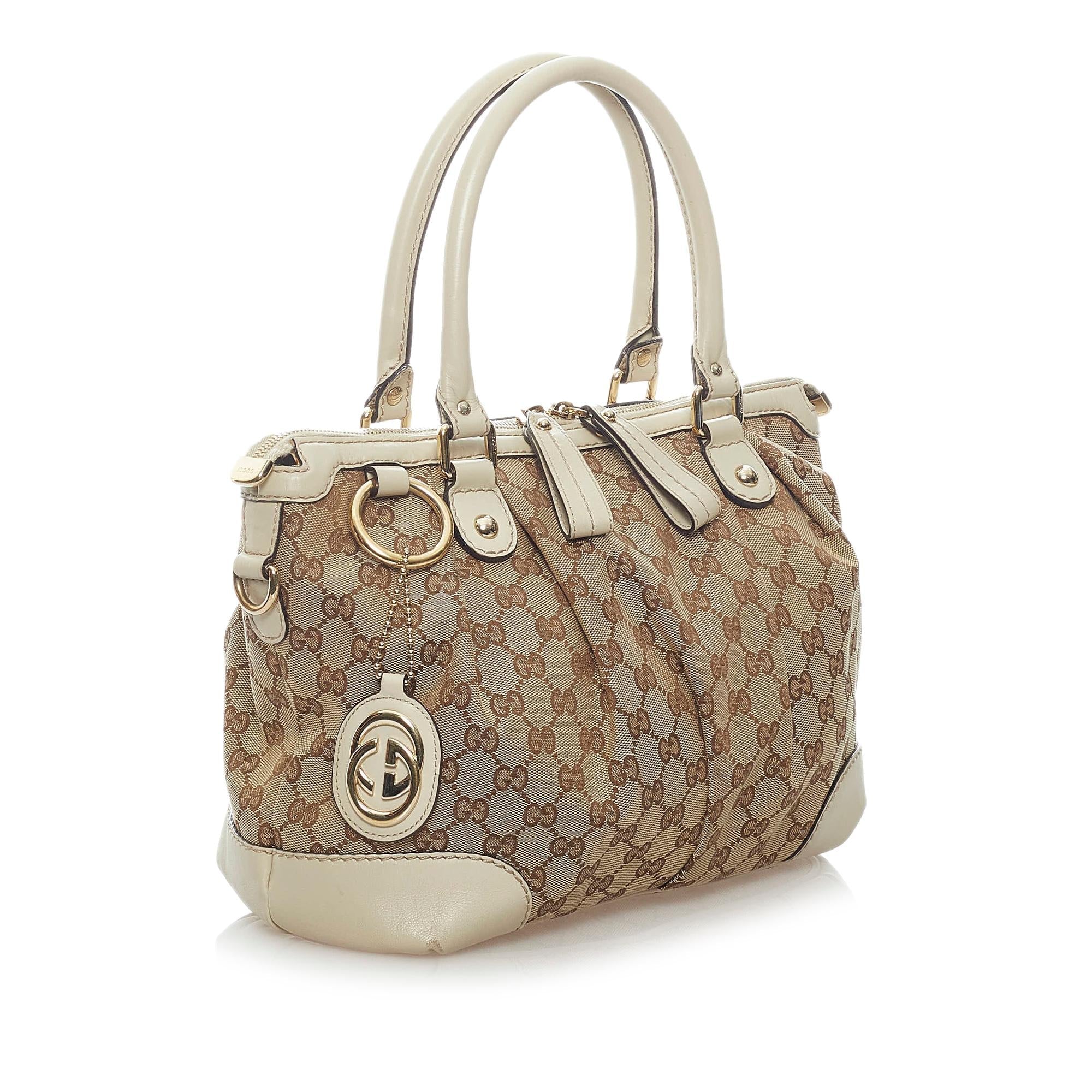 Gucci Gucci Canvas Sukey Satchel (SHG-33280)
