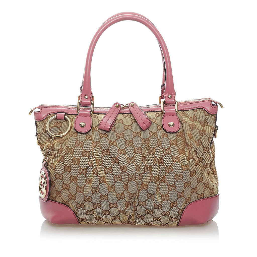 Gucci Gucci Canvas Sukey Satchel (SHG-33524)