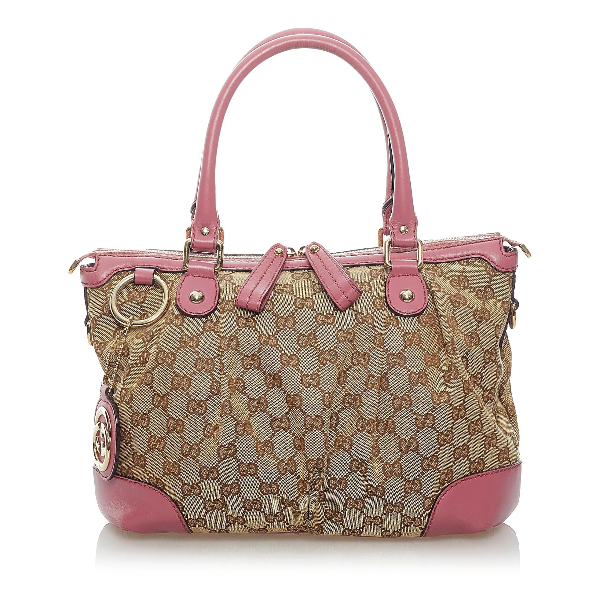 Gucci Gucci Canvas Sukey Satchel (SHG-33524)