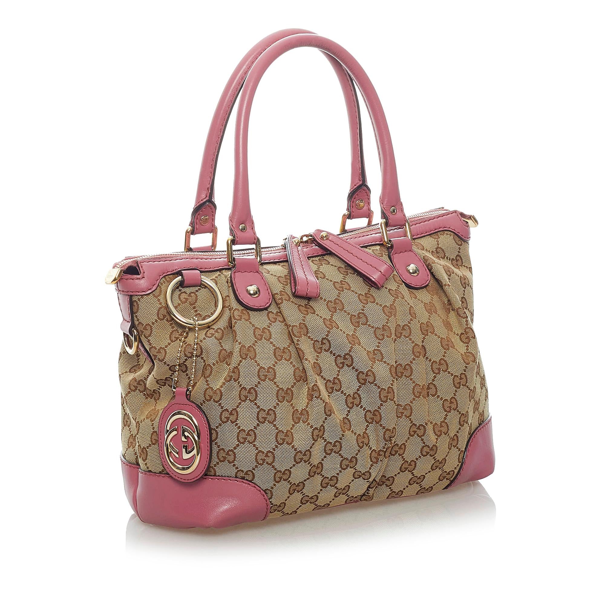 Gucci Gucci Canvas Sukey Satchel (SHG-33524)