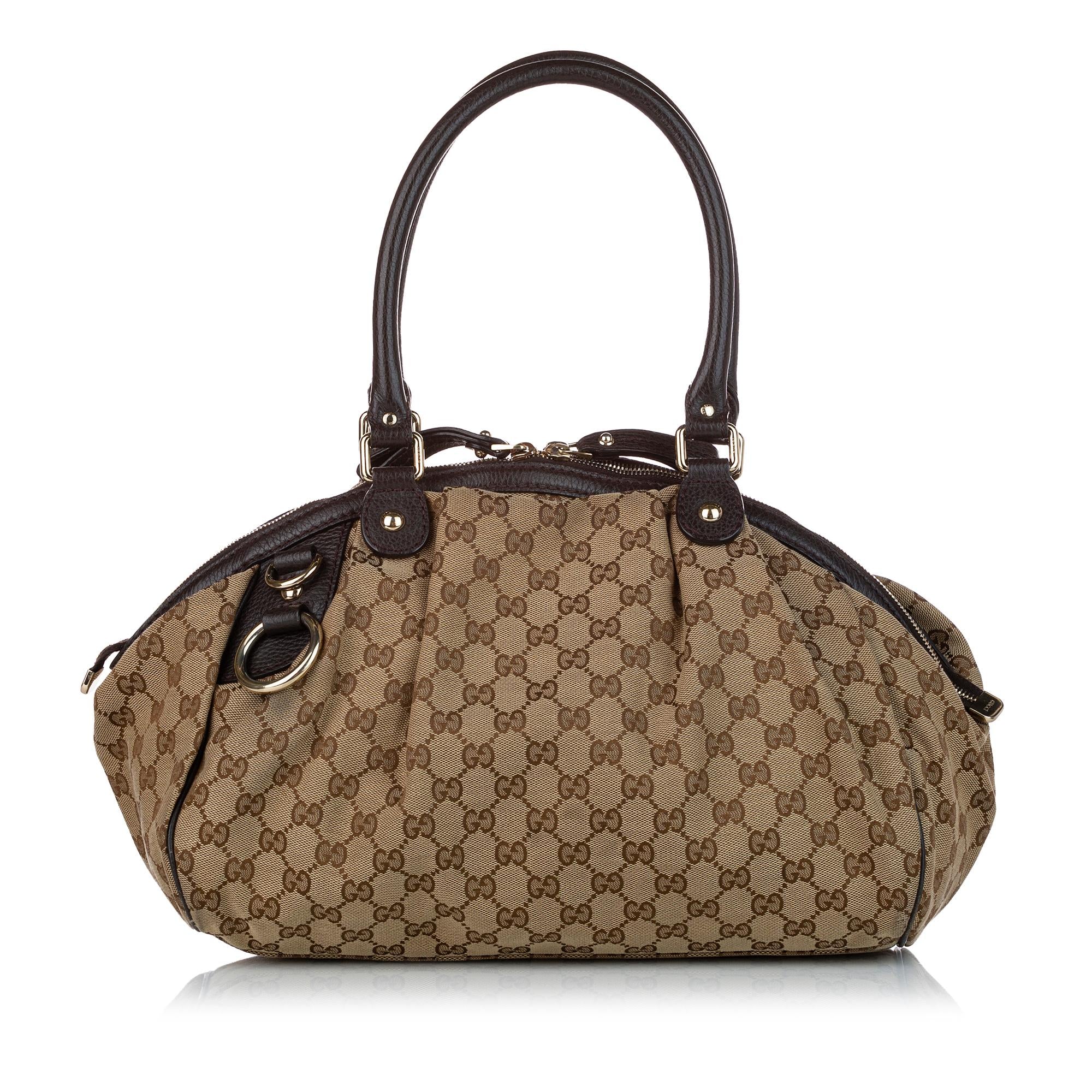Gucci GG Canvas Sukey Satchel (SHG-34504)