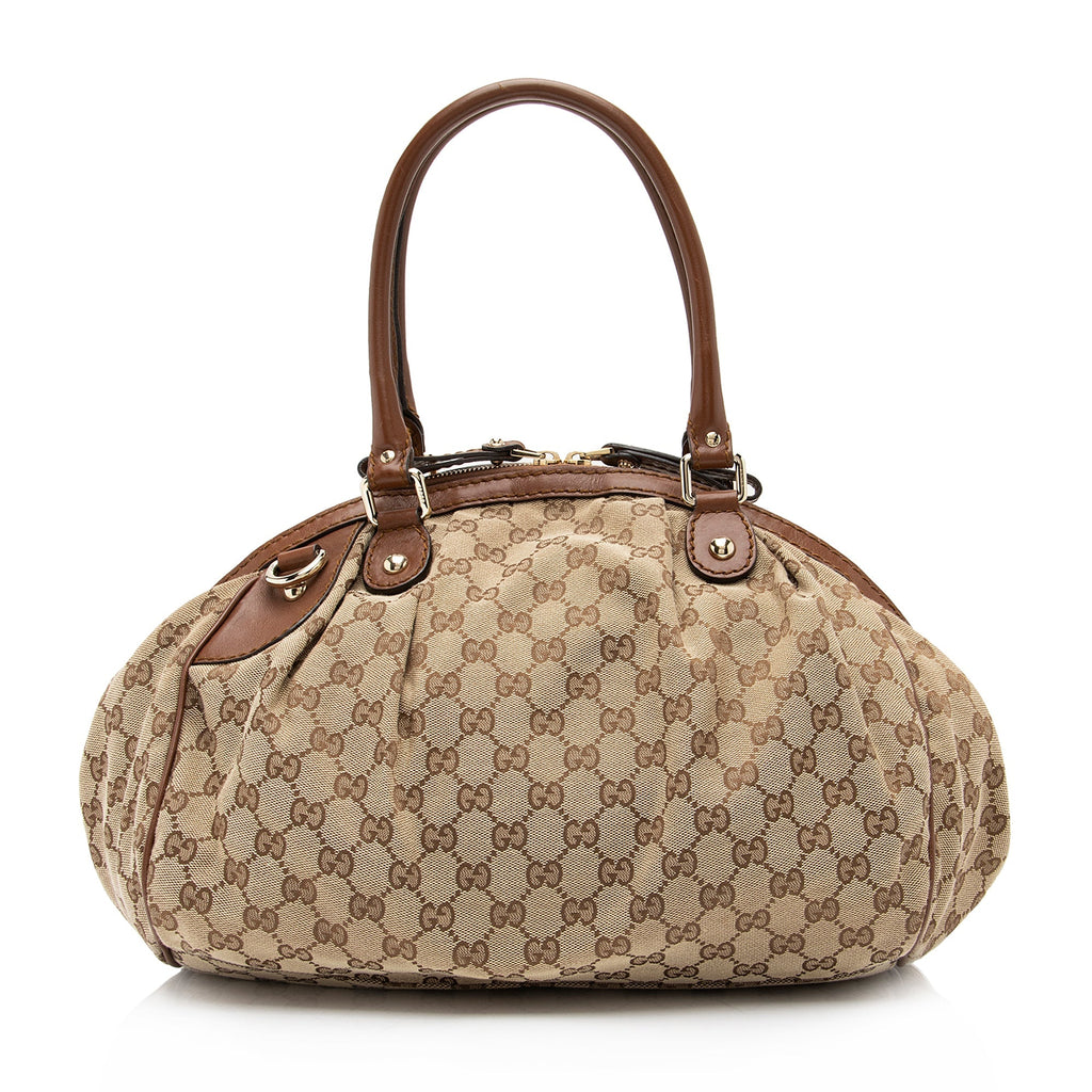 Gucci GG Canvas Sukey Satchel (SHF-LMfHFS)
