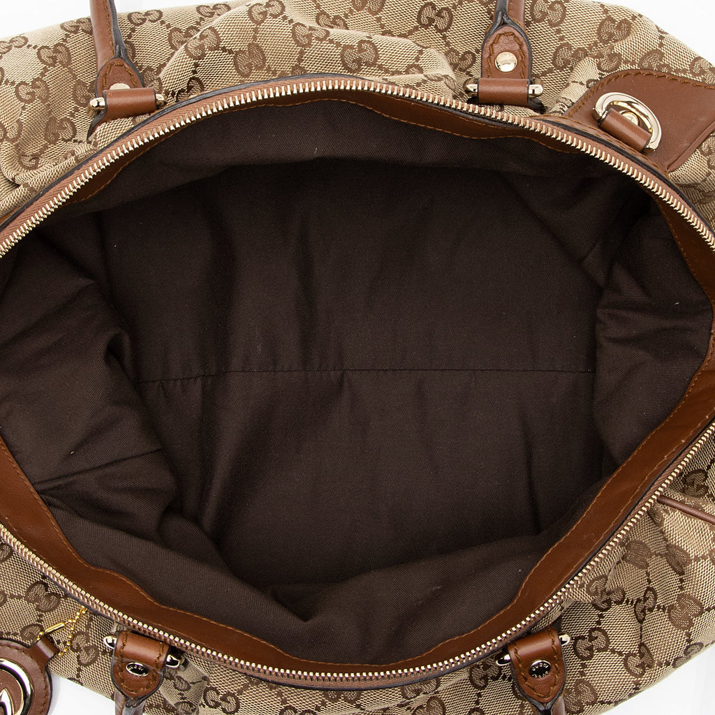 Gucci GG Canvas Sukey Satchel (SHF-LMfHFS)