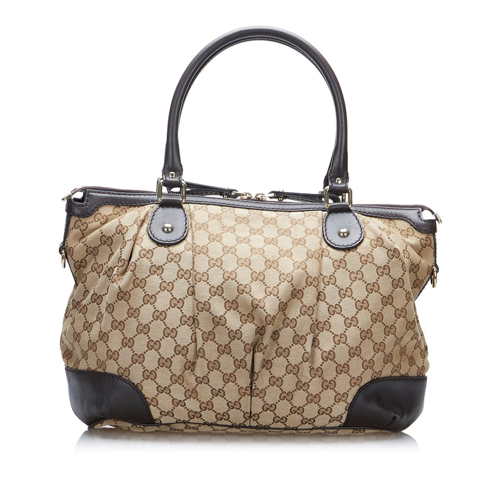 Gucci GG Canvas Sukey Satchel (SHG-D5vFKz)