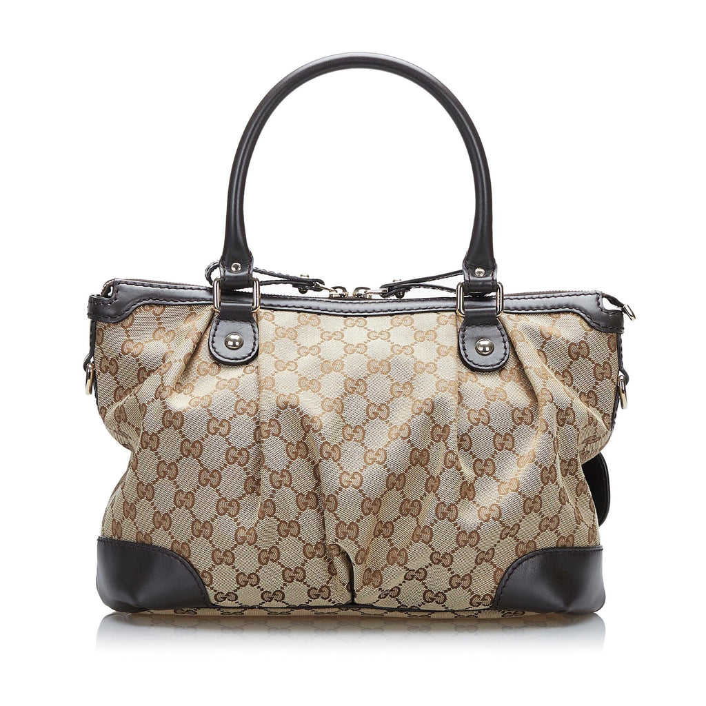 Gucci GG Canvas Sukey Satchel (SHG-OSM9gR)