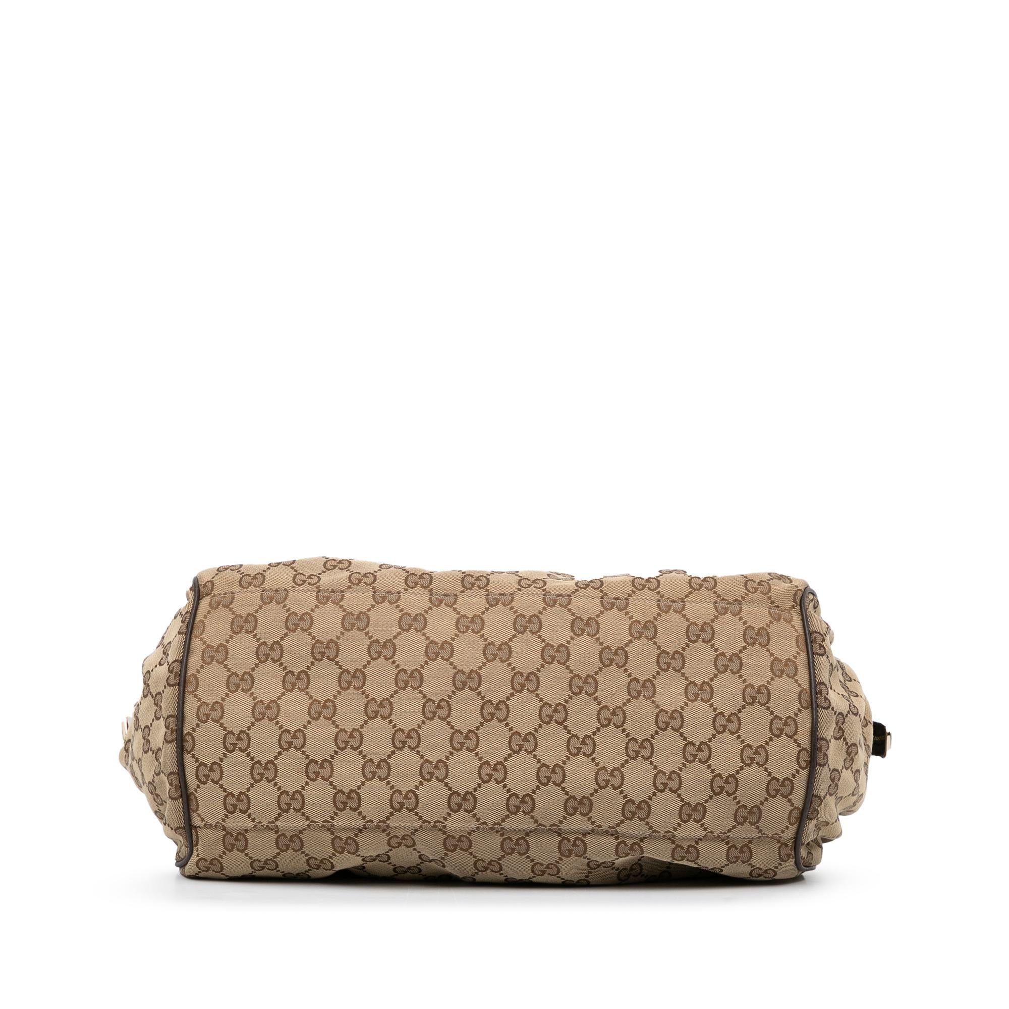 Gucci GG Canvas Sukey Satchel (SHG-OwA3vA)