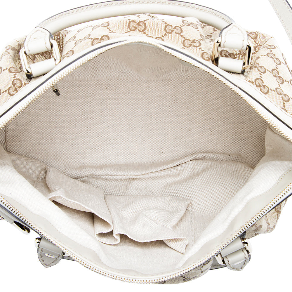 Gucci Gucci Canvas Sukey Top Handle Medium Satchel (SHF-18880)