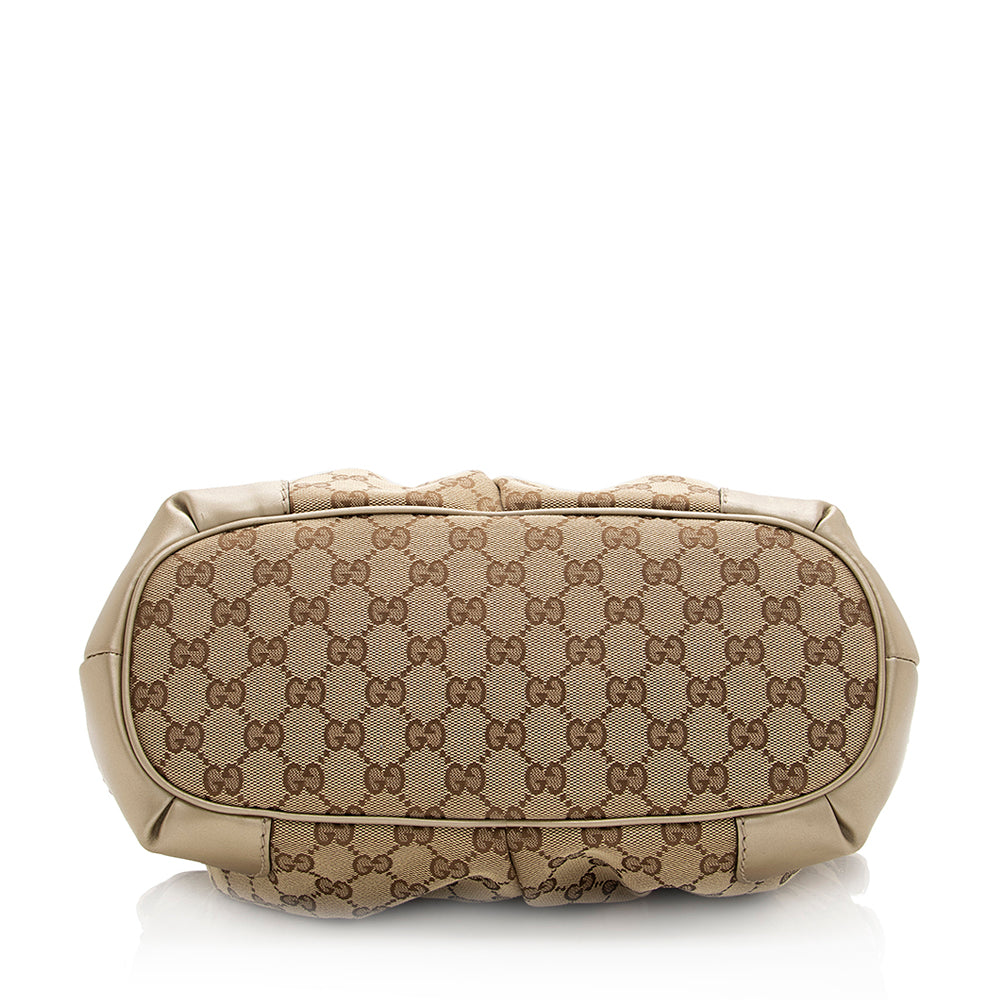 Gucci Gucci Canvas Sukey Top Handle Medium Satchel (SHF-20029)
