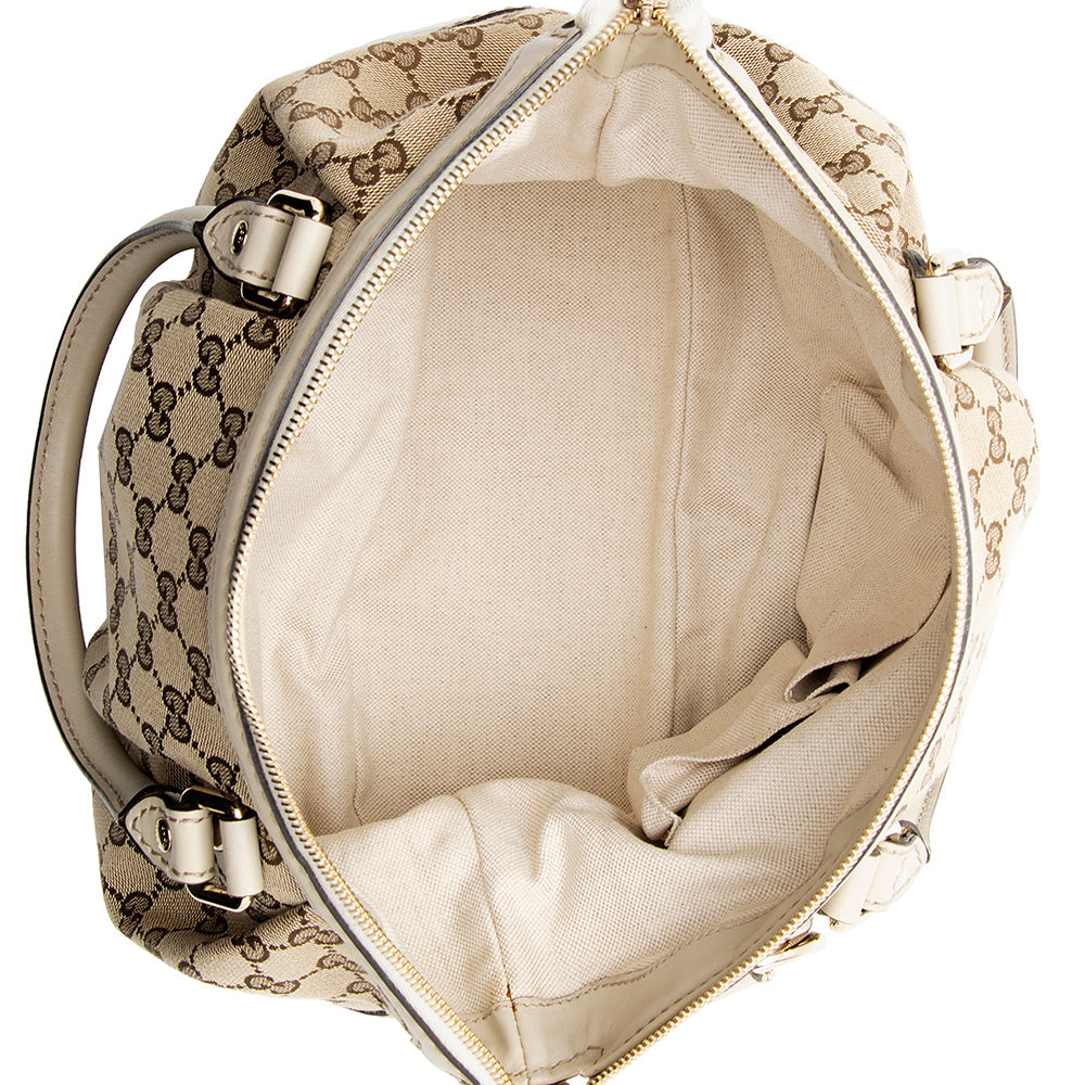 Gucci Gucci Canvas Sukey Top Handle Medium Satchel (SHF-20030)