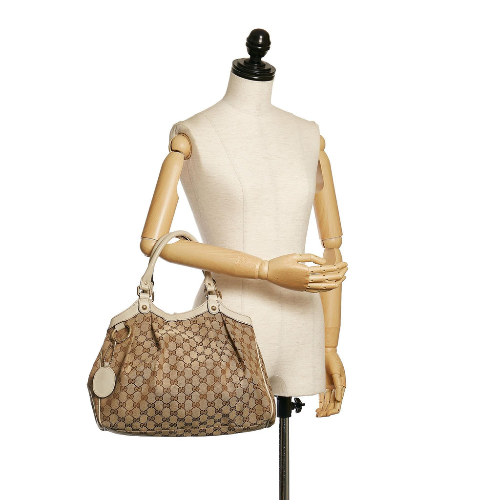 Gucci GG Canvas Sukey Tote Bag (SHG-34077)