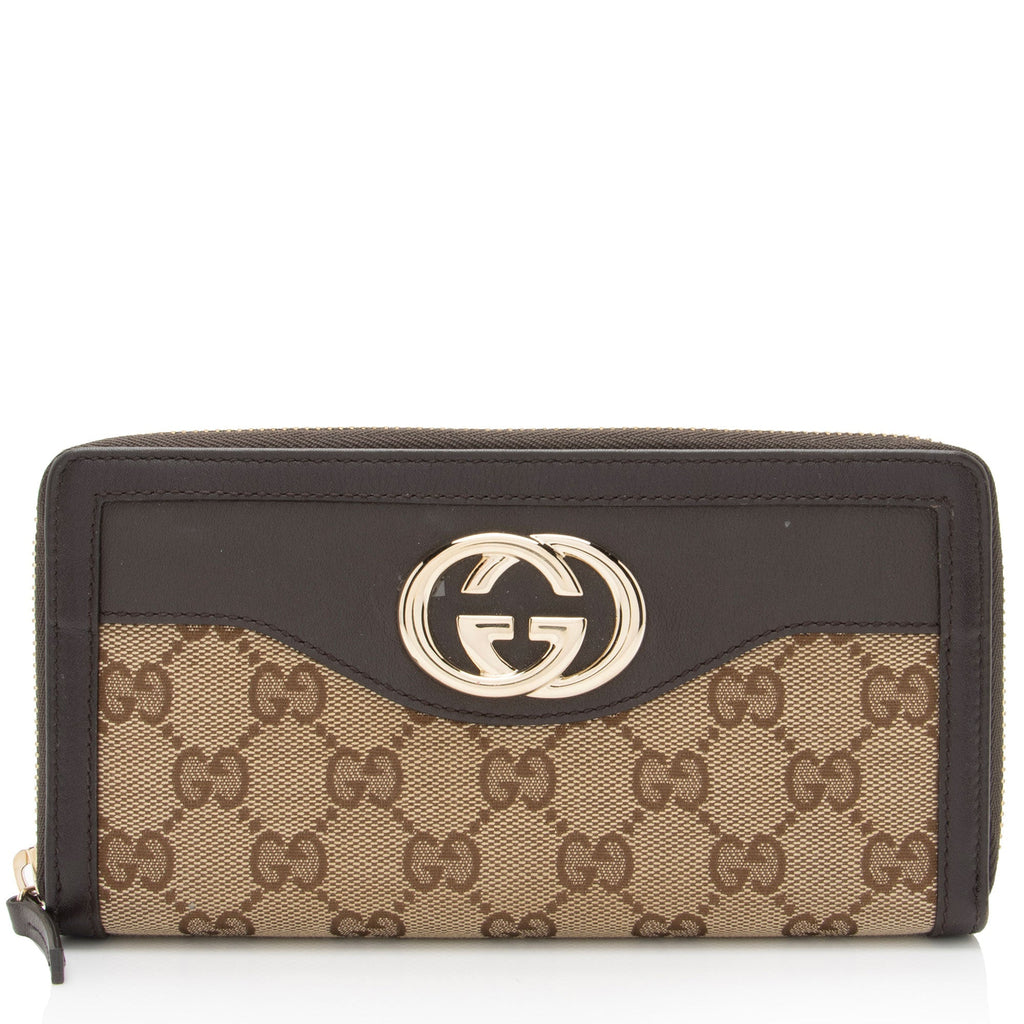 Gucci GG Canvas Sukey Zip Around Wallet (SHF-00zerW)