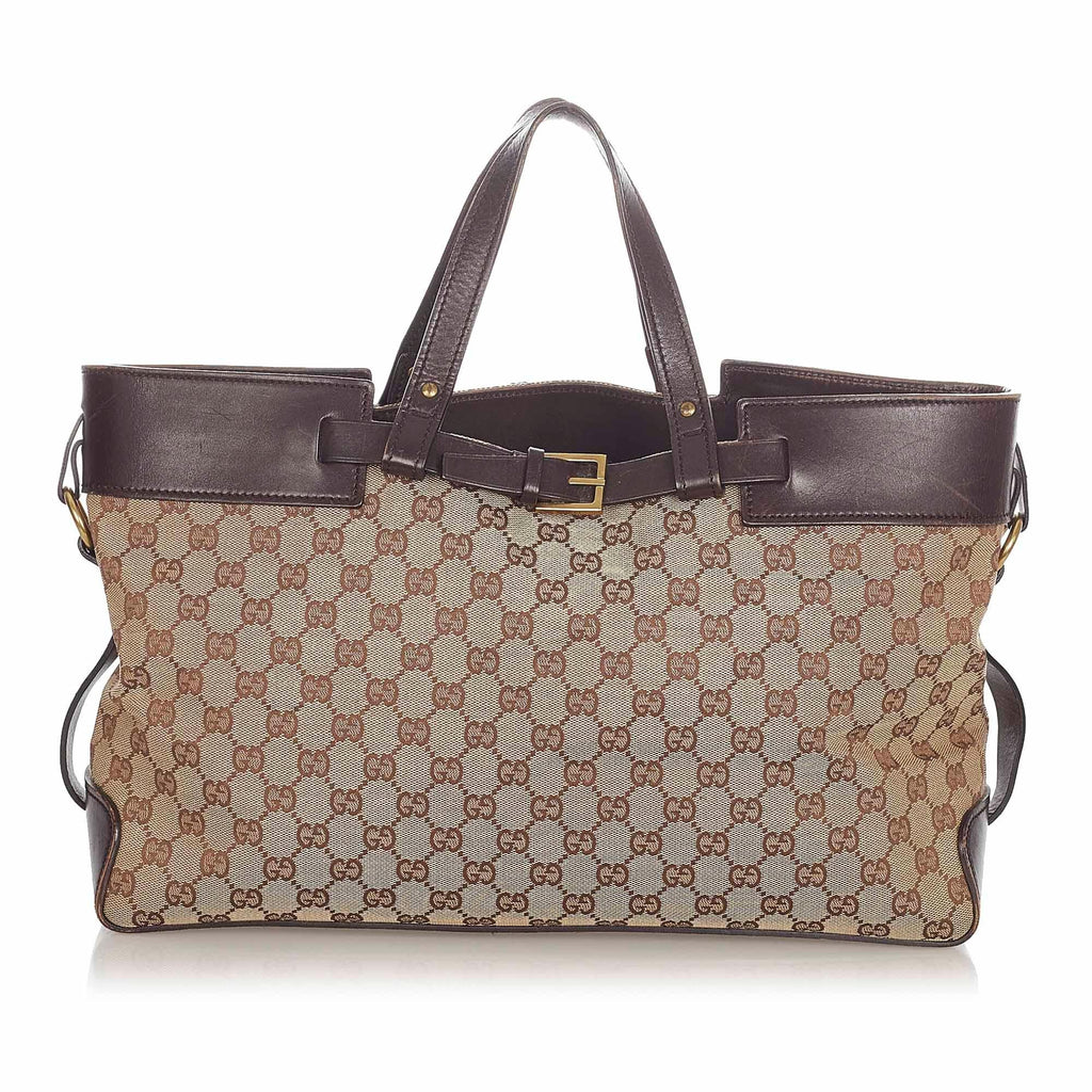 Gucci Gucci Canvas Tote Bag (SHG-23283)