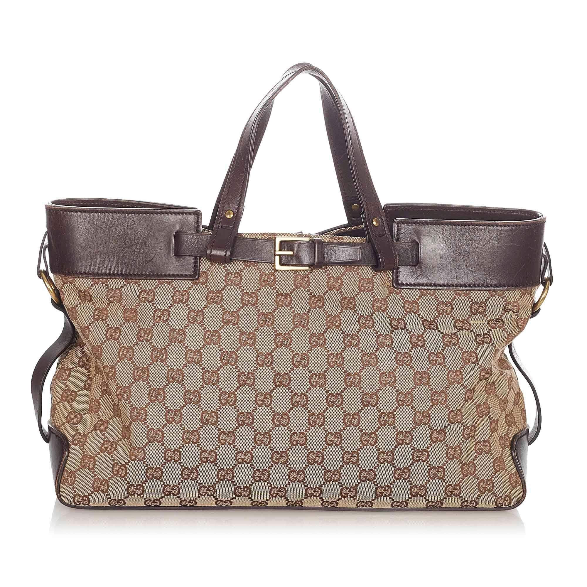 Gucci Gucci Canvas Tote Bag (SHG-23283)