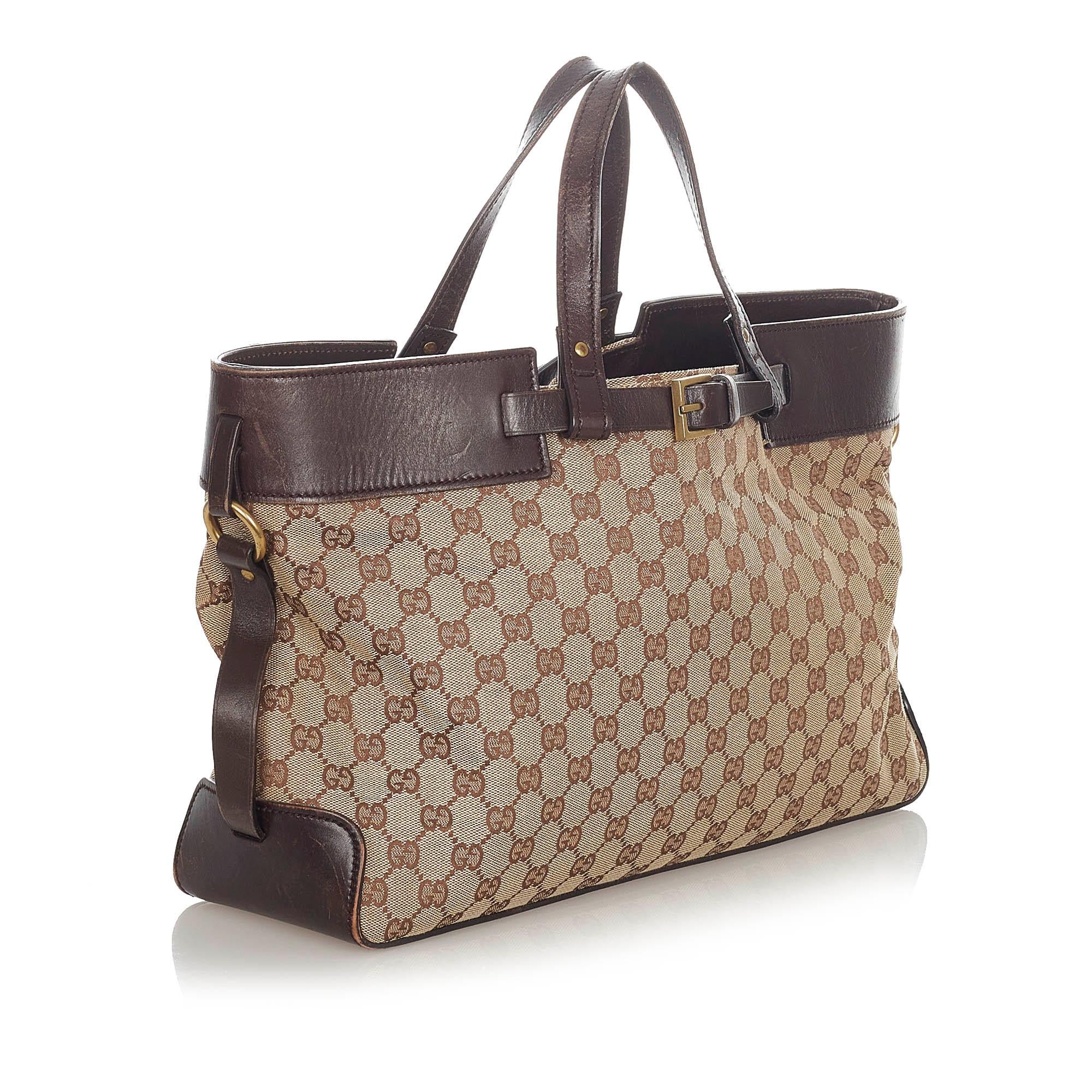 Gucci Gucci Canvas Tote Bag (SHG-23283)