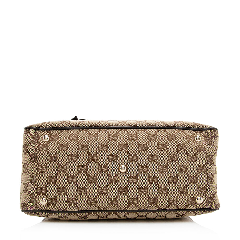 Gucci Gucci Canvas Trophy Boston Bag (SHF-20556)