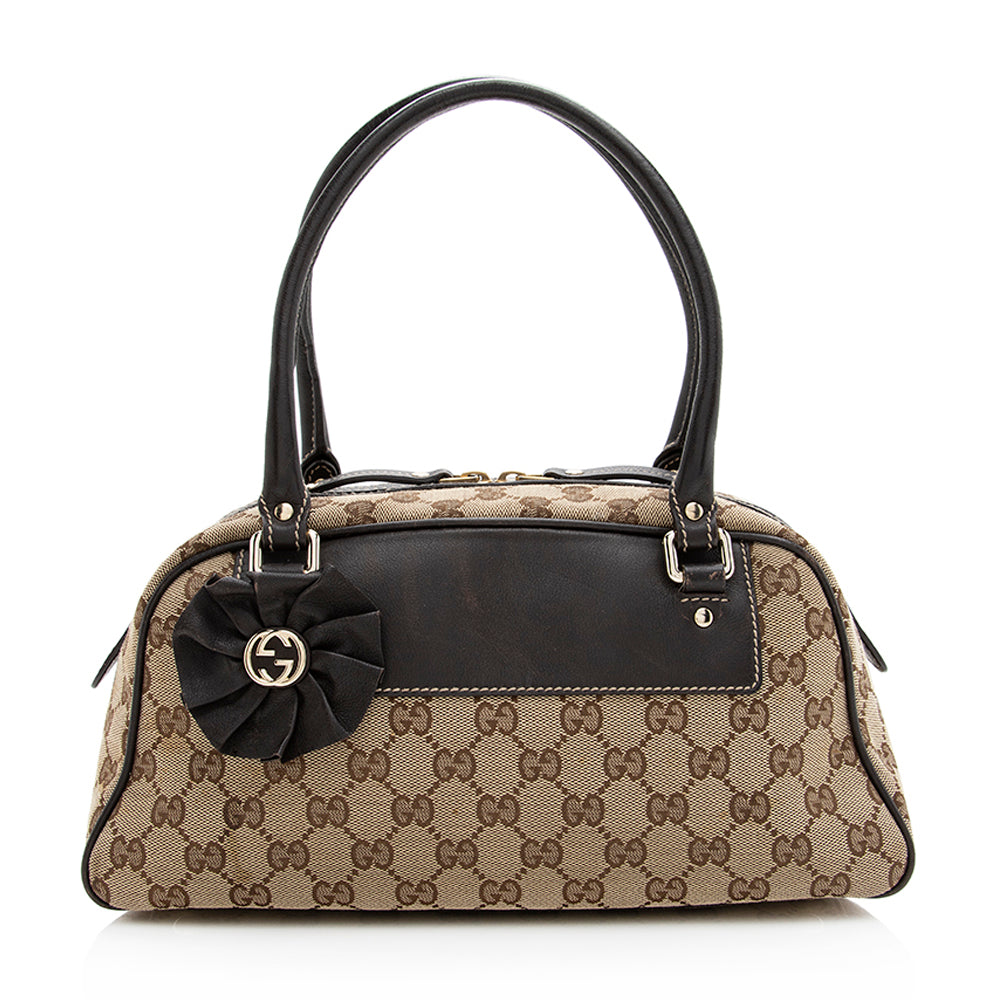 Gucci Gucci Canvas Trophy Boston Bag (SHF-20556)